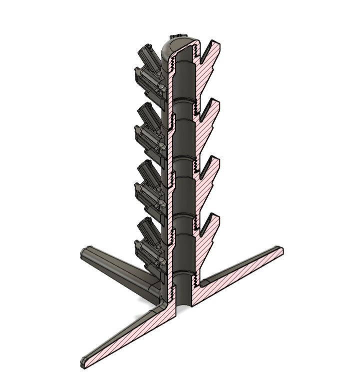 Miniatura 5 do modelo 3D Stand for drying beer bottles