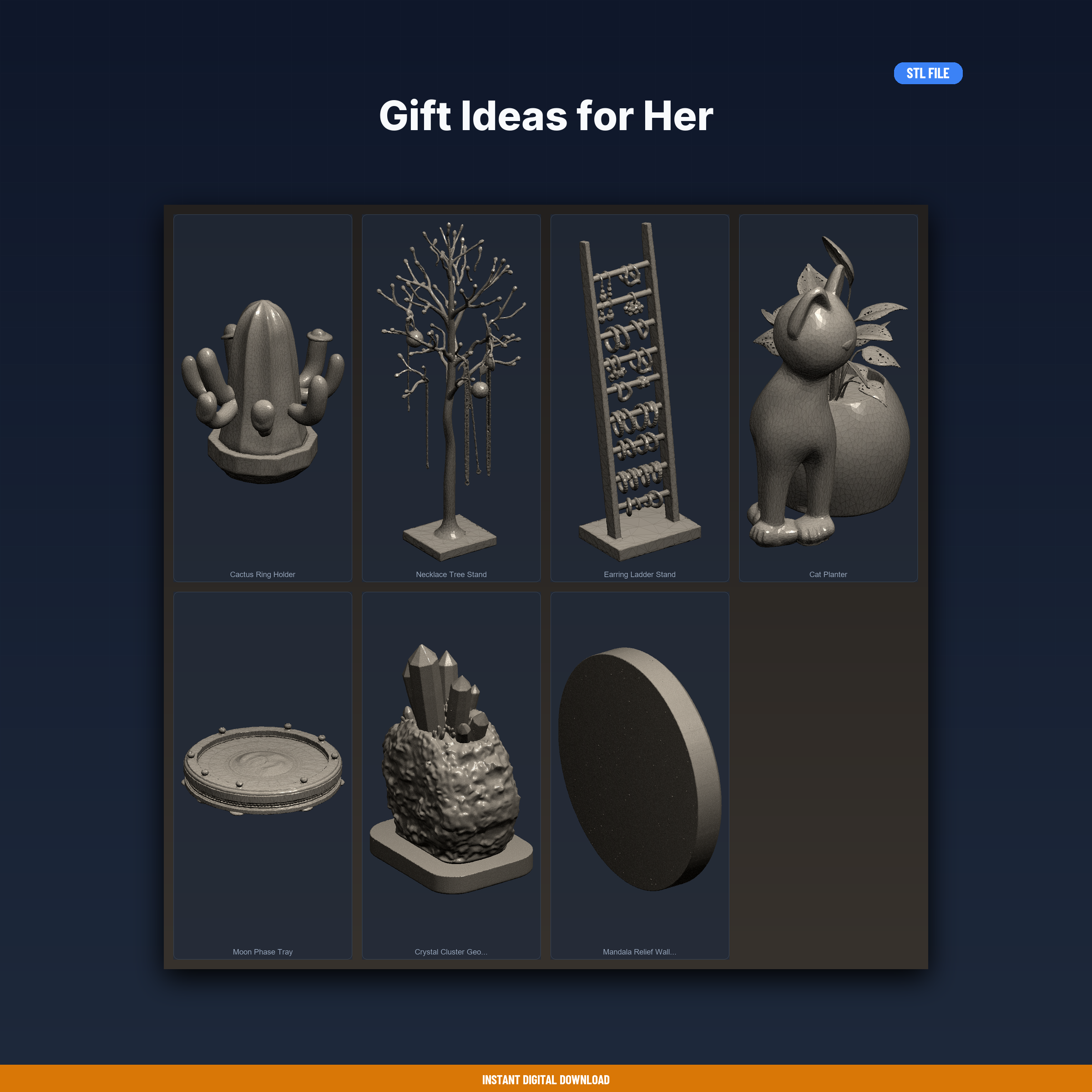 Gift Ideas for Her - 7-Model STL Bundle