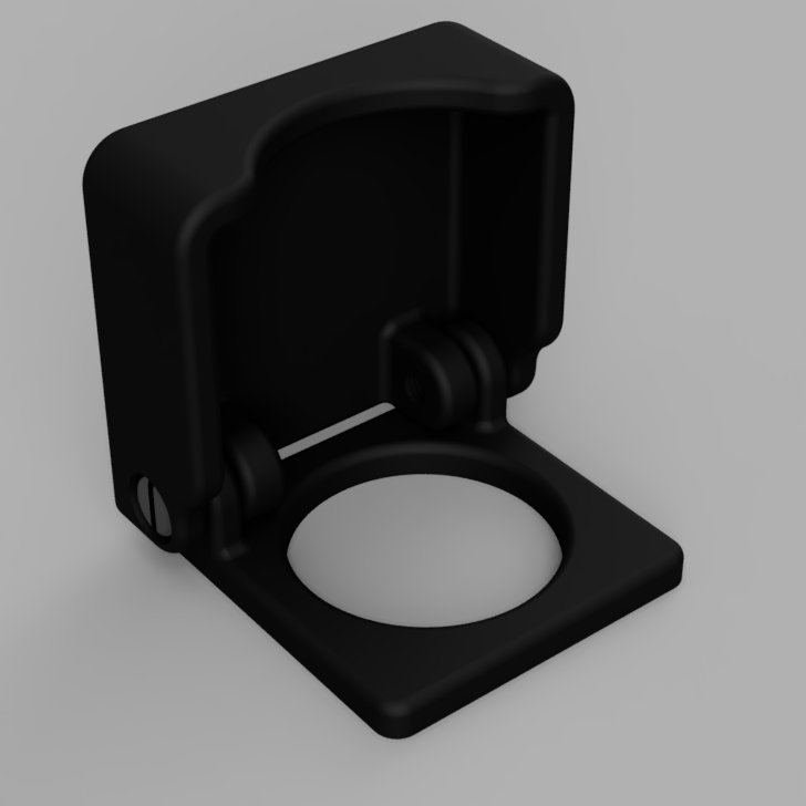 Protective flip cover for push button by mrusk download free stl