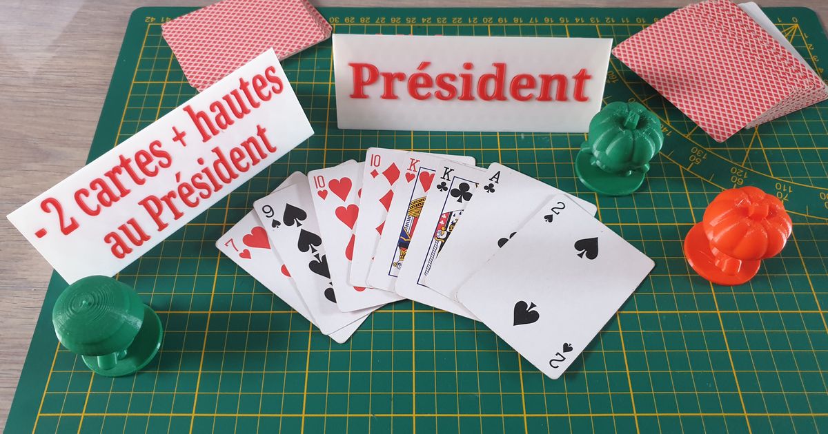 Président ou Trouduc? Jeu de cartes by Minivan BUZZ Download free STL model