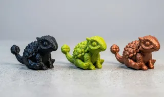 Chibi Ankylosaurus Trio – 3D Printed Dinosaurs