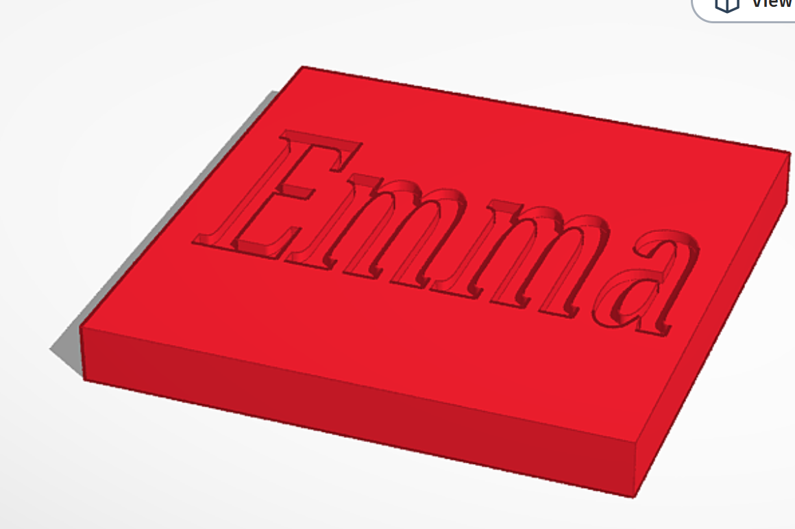 Emma nameplate
