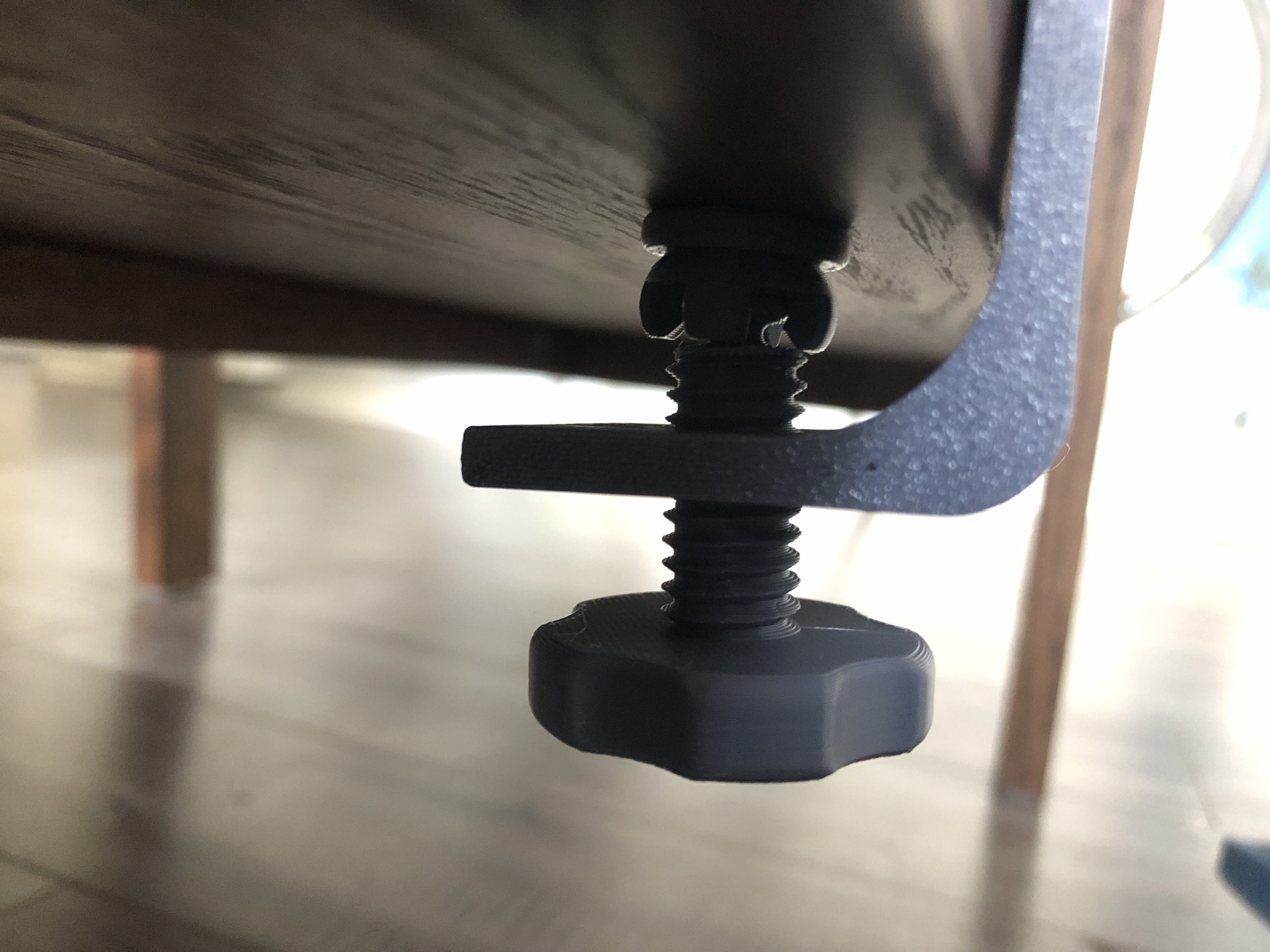 Stamp and Platform resized to fit a 15mm space left on C-Clamp (Designed by Wilco) 3D model thumbnail