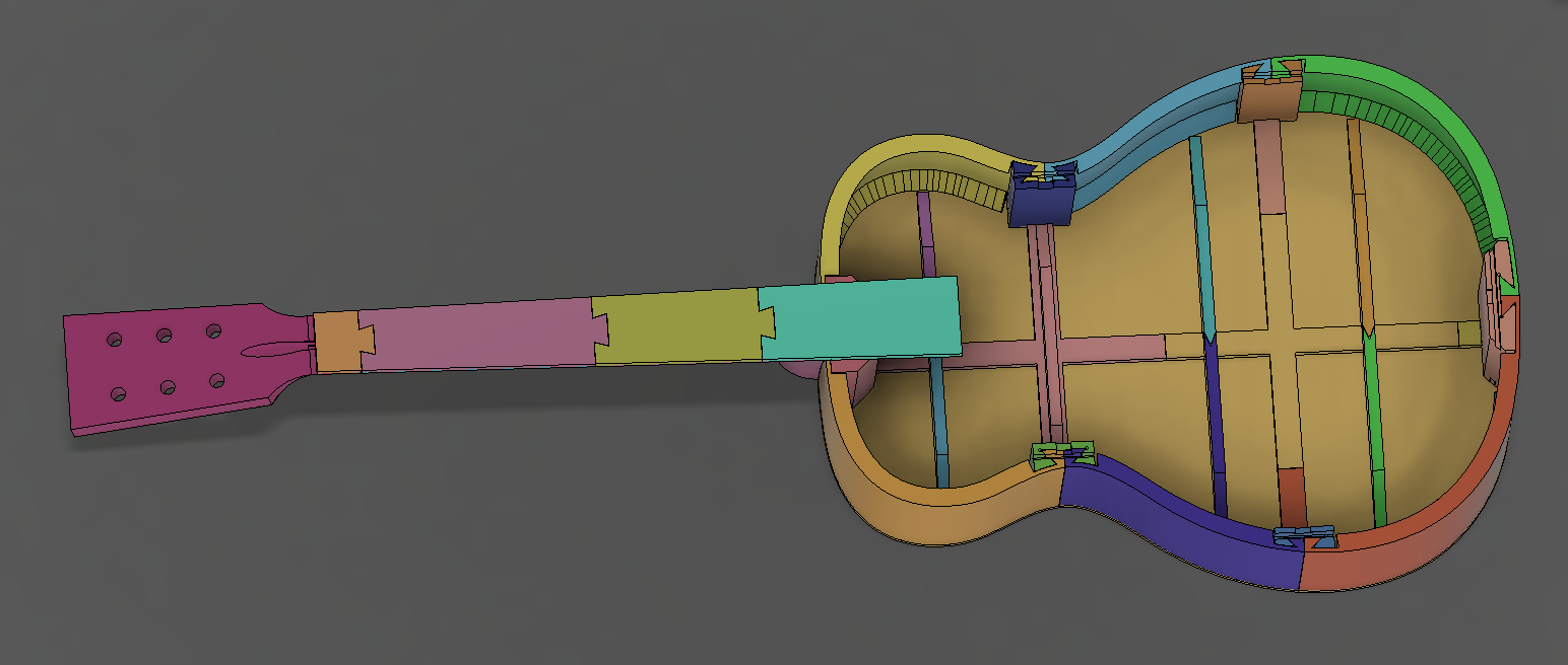 3DG v1.1 - Full Sized Acoustic Guitar printable on an Prusa i3/Ender 3 ...