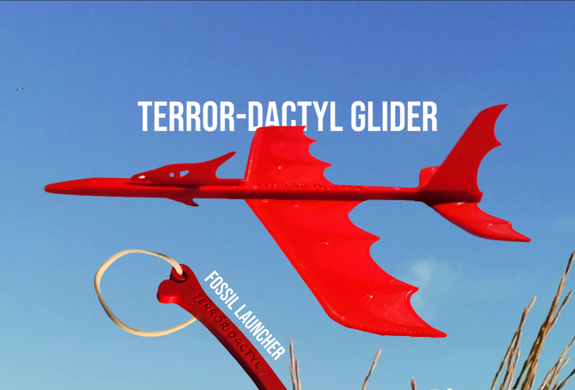 TERROR-DACTYL Glider with Fossil Launcher (Airplane)