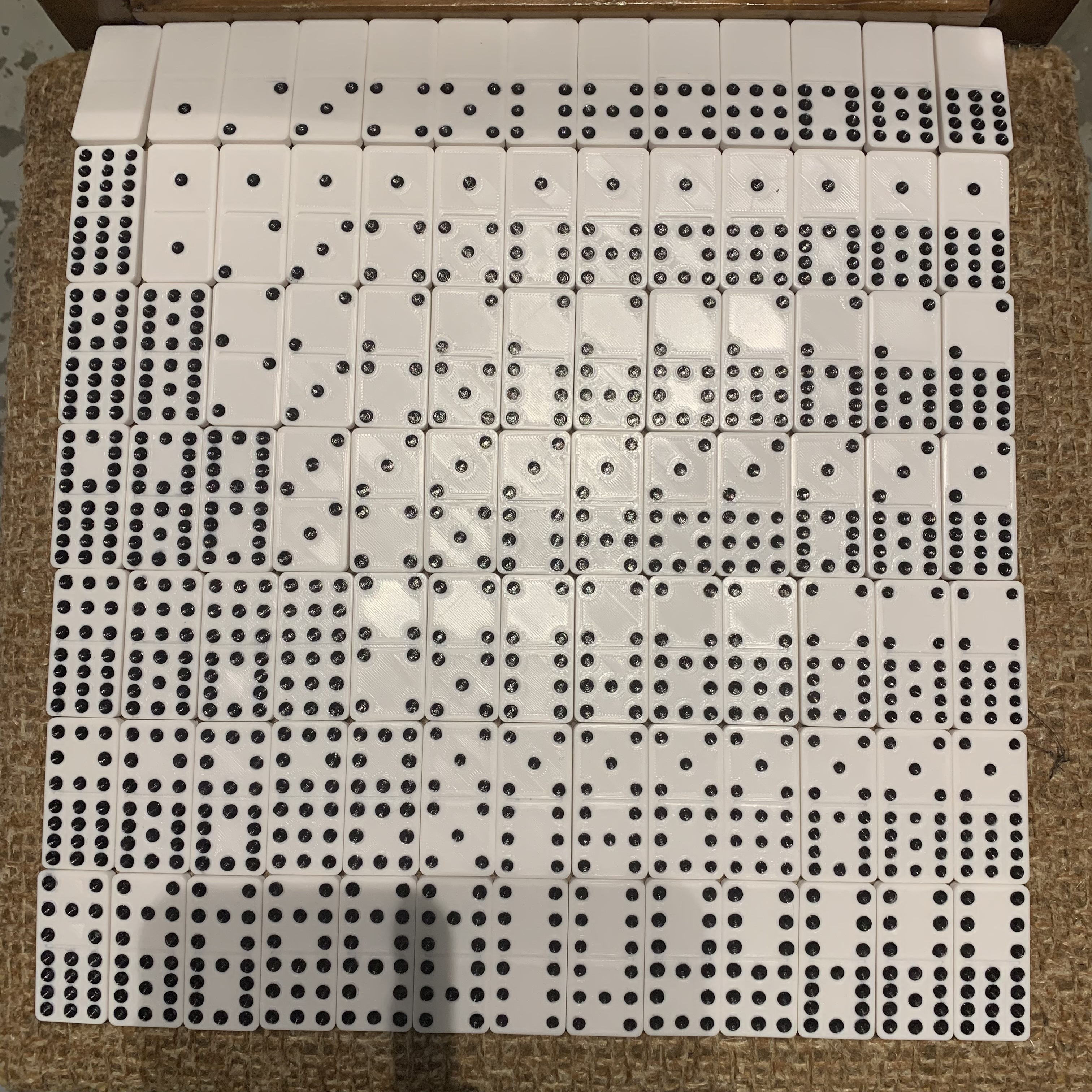 Individual Double 12 Dominos