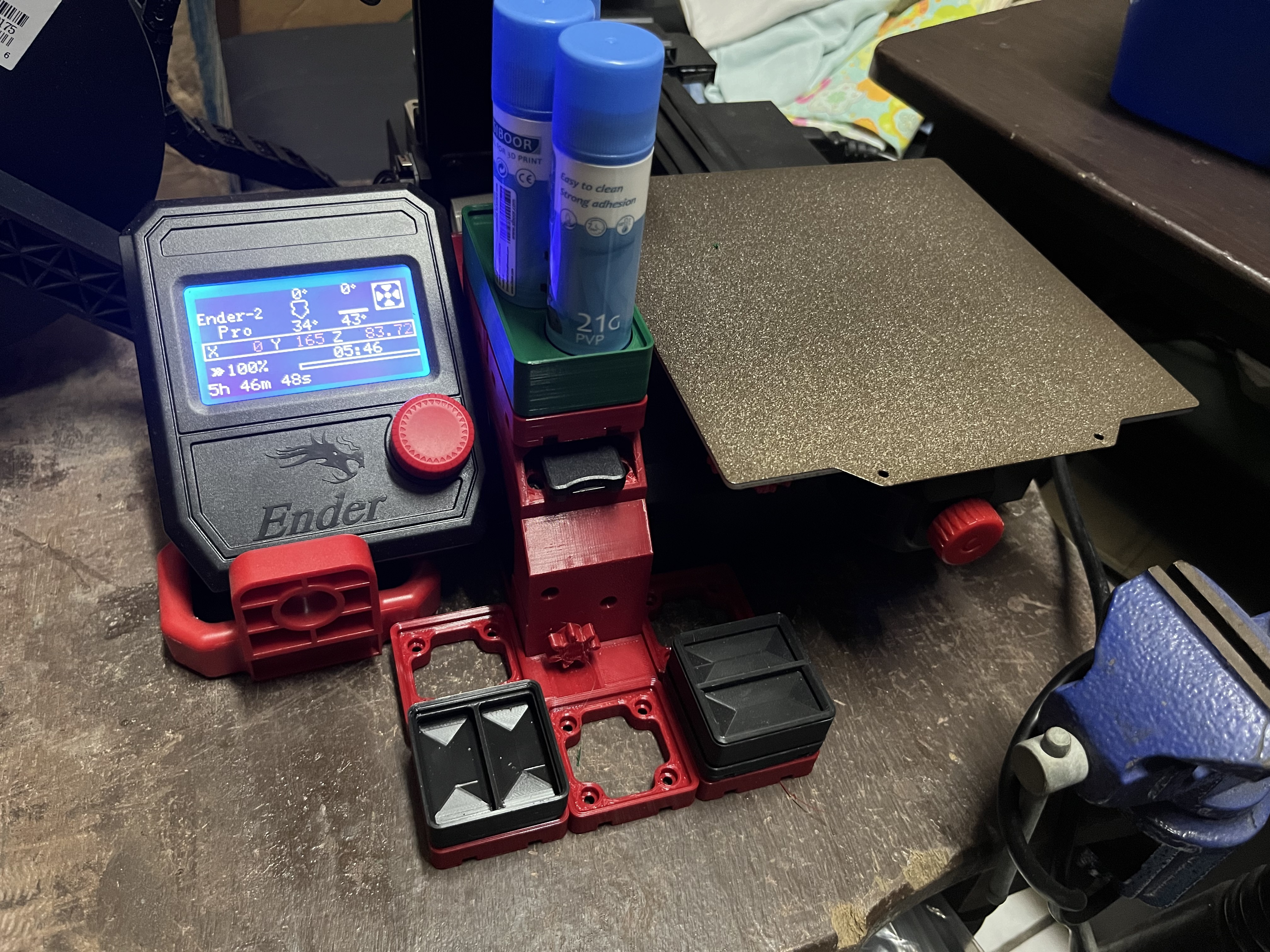 Gridfinity Attachment for Ender 2 Pro SD Card adapter 3D model thumbnail