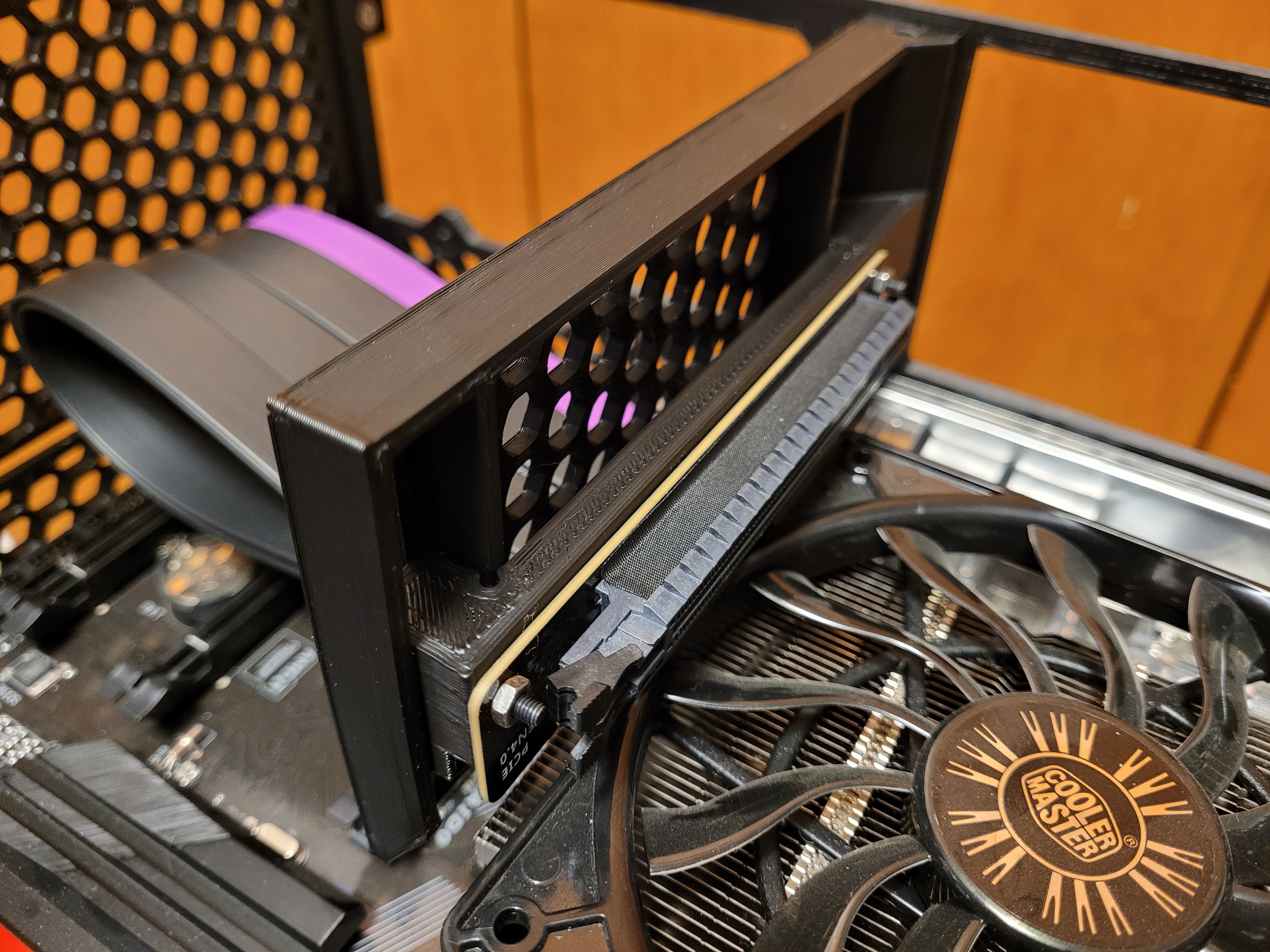 PCIe Riser Mounting for Ephyxis' Compact ATX Case