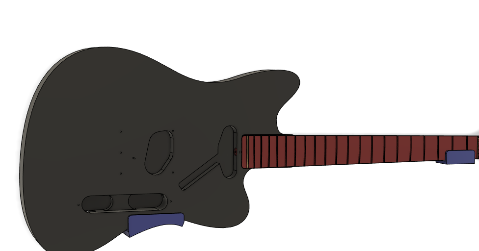 Prusacaster guitar horizontal wall hanger by Innovaland 3D Download