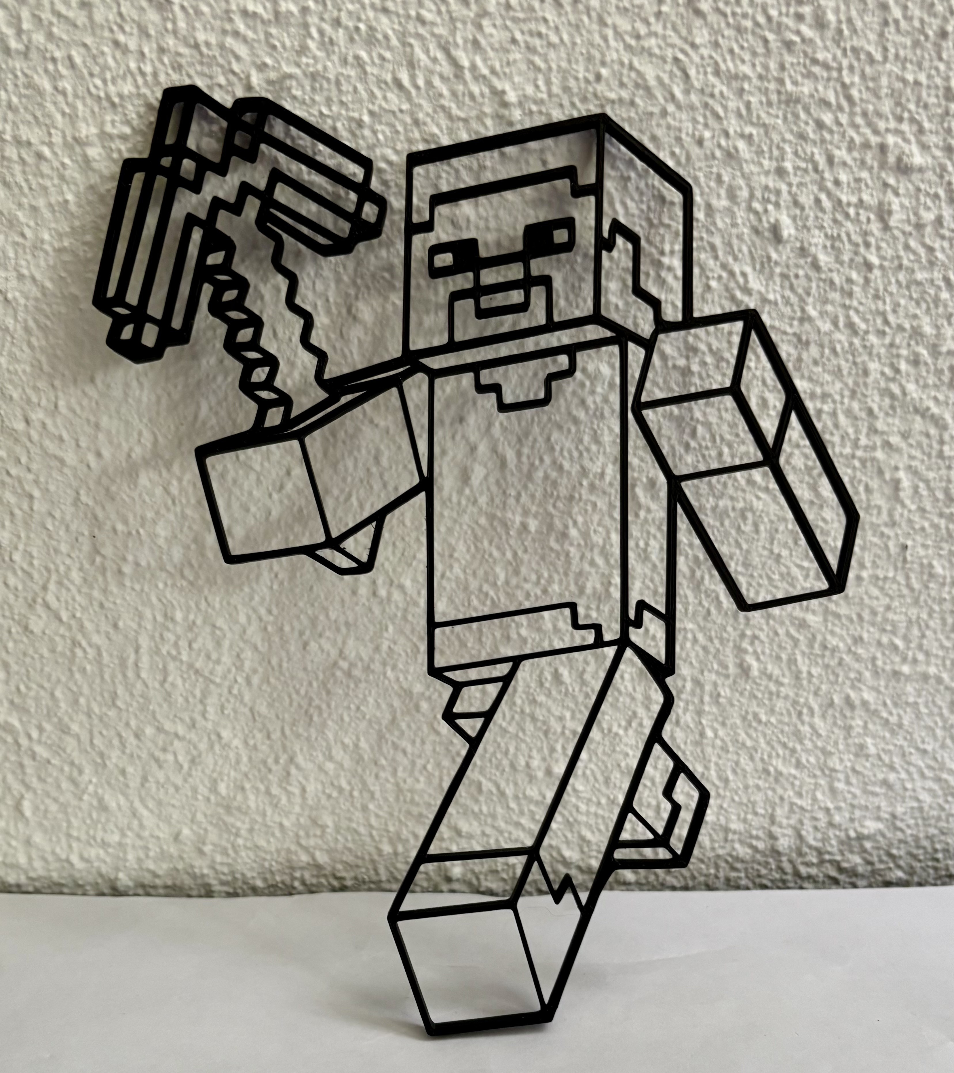 Miniatura 2 do modelo 3D Minecraft Steve Wall Art
