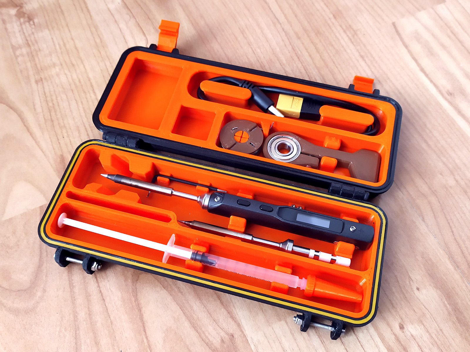 Remixed inserts for PjotrStrog's "Rugged Multipart Pinecil/TS100/TS80 Case (V2)"