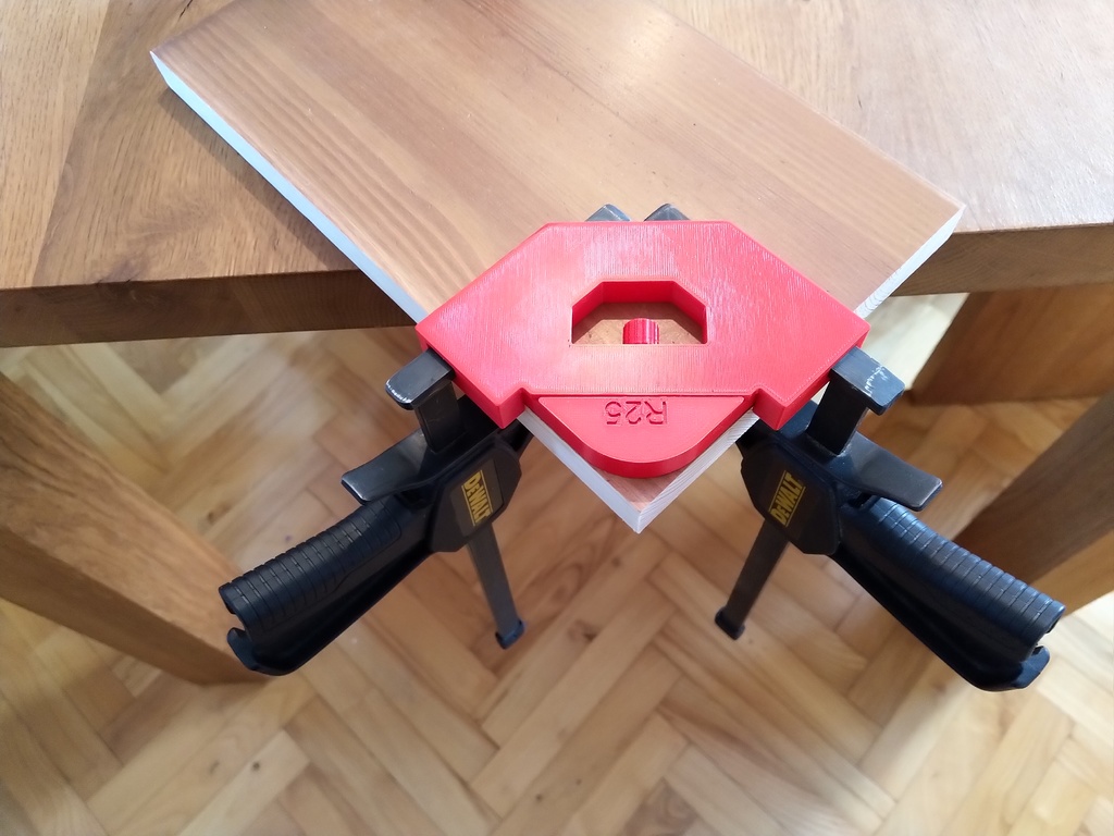 Frässchablone / Router Template / Corner Radius Jig (DeWalt 6x12mm