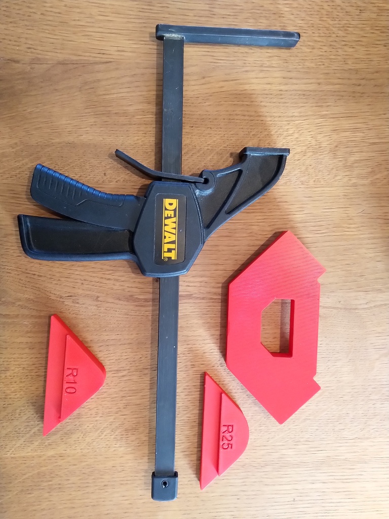 Frässchablone / Router Template / Corner Radius Jig (DeWalt 6x12mm