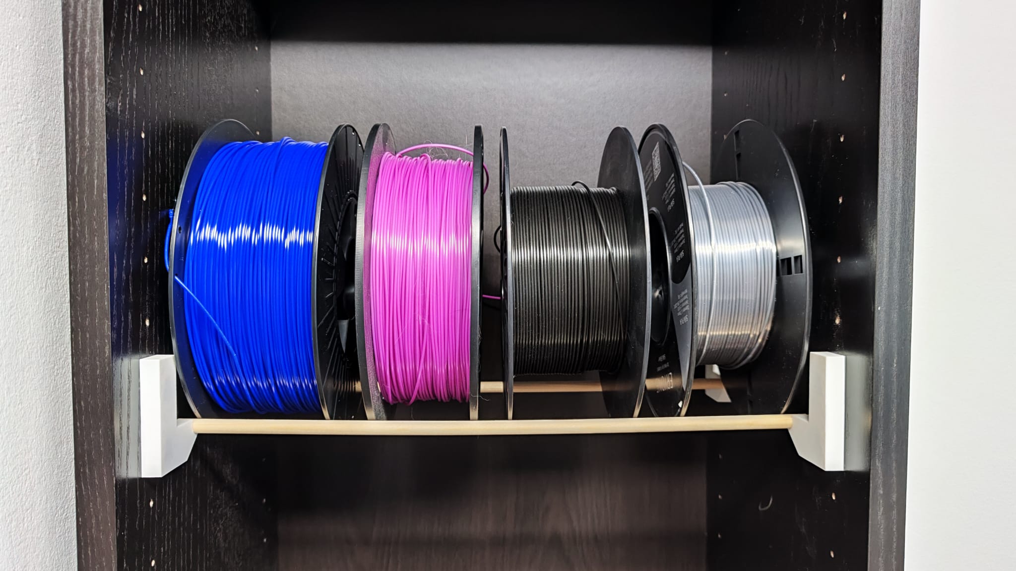IKEA Billy Spool Holder Without drilling or screwing! by Cybercat