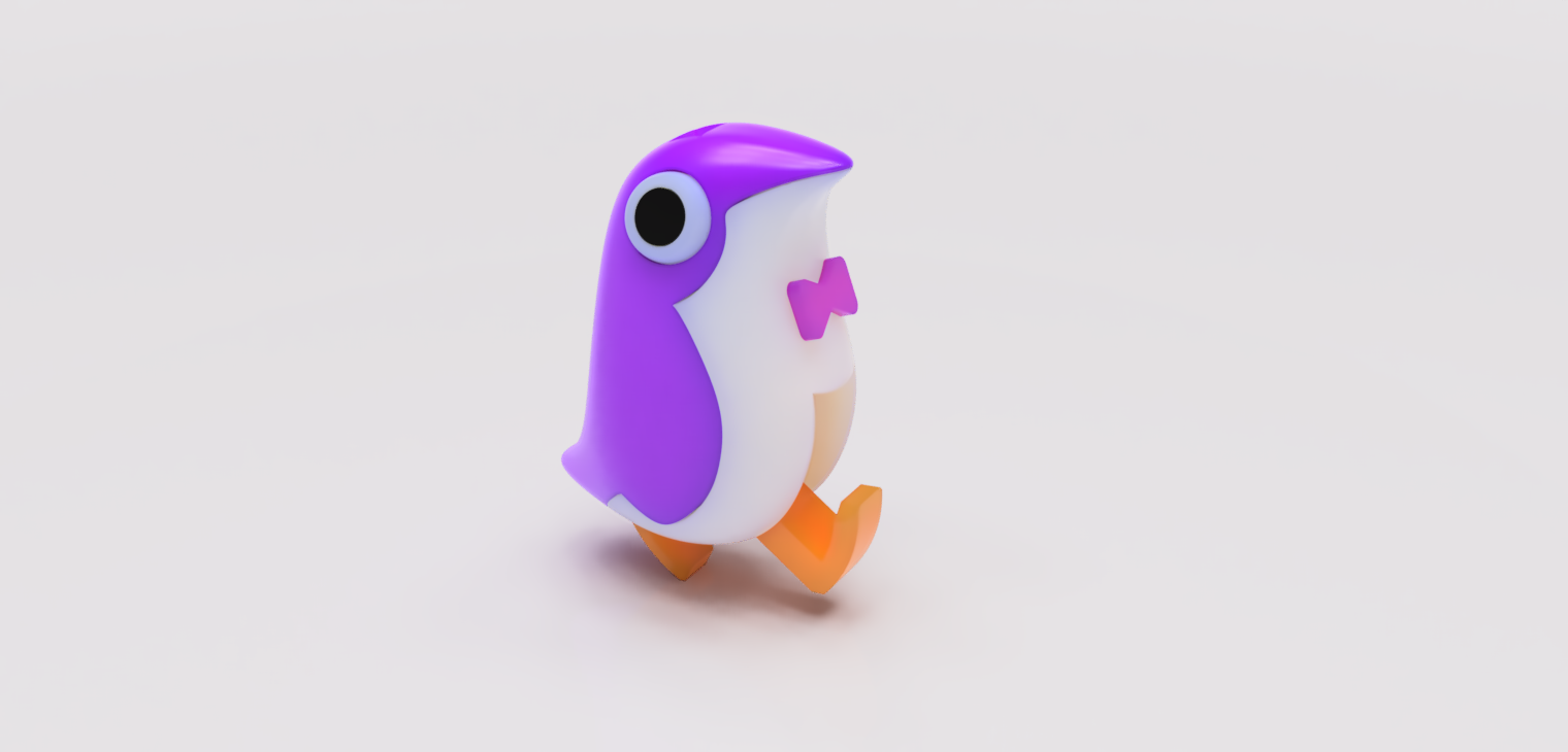 Pegwin Keychain (Spinning Feet) - Fall Guys