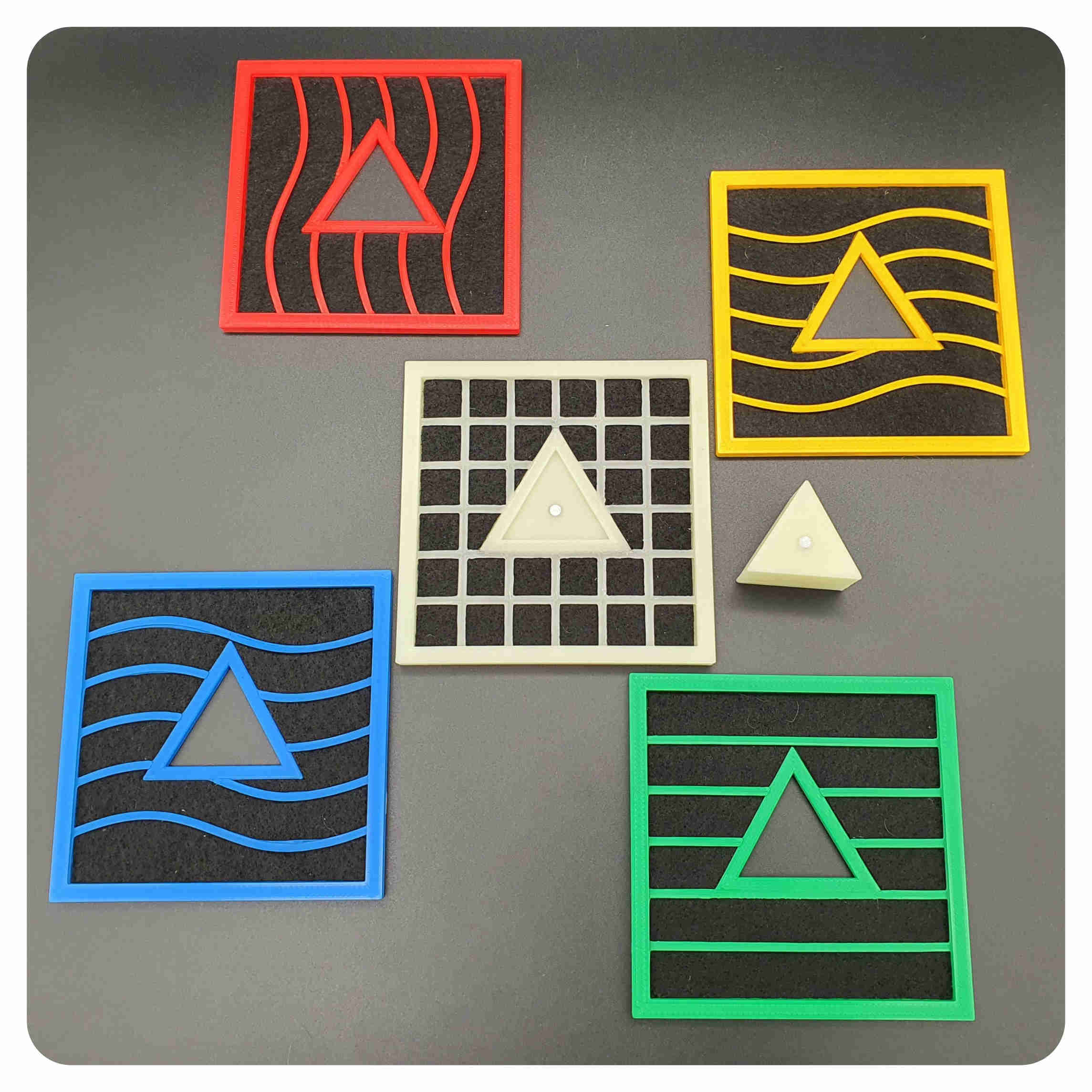 Miniatura 3 do modelo 3D Elemental Coasters (Fifth Element inspired)