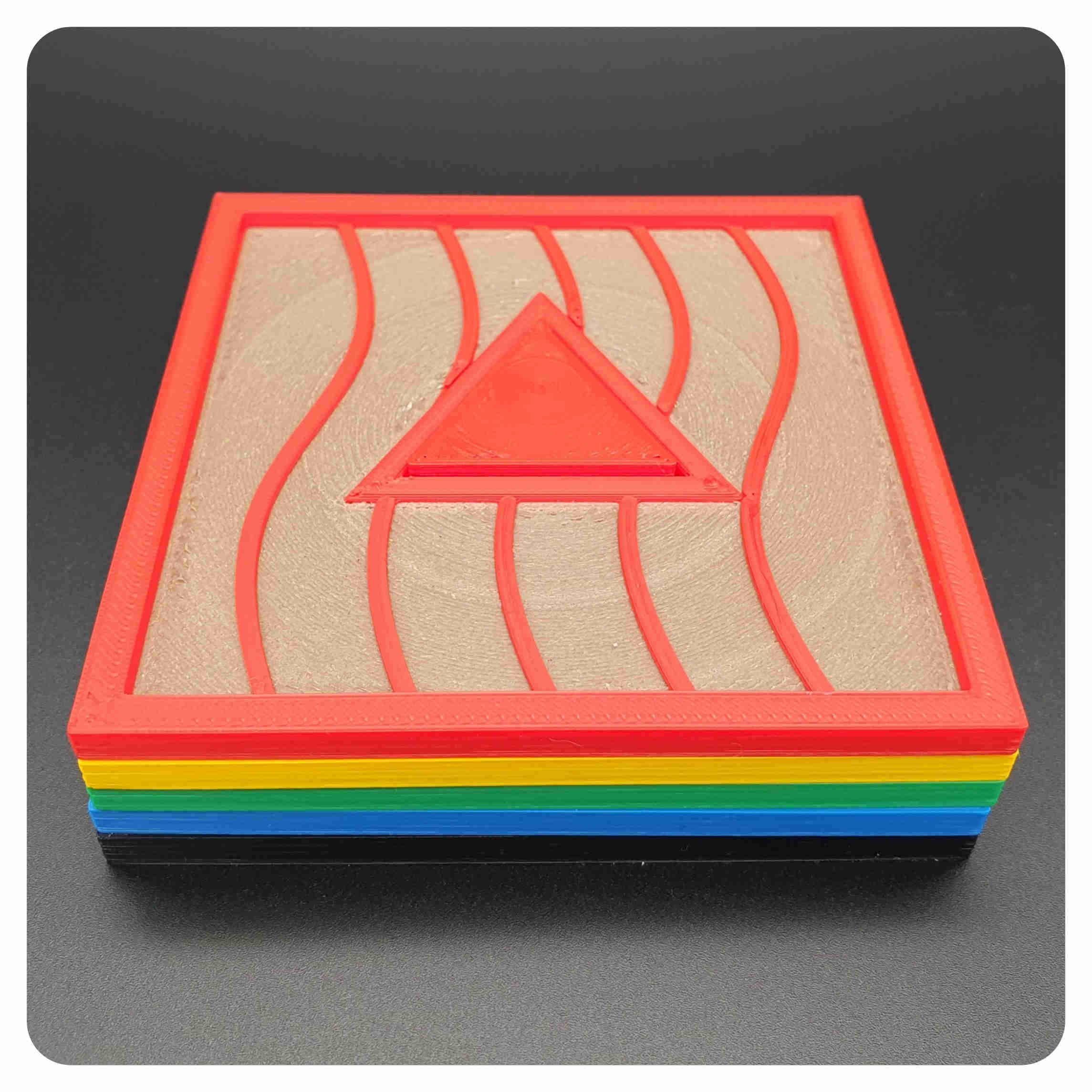 Miniatura 4 do modelo 3D Elemental Coasters (Fifth Element inspired)