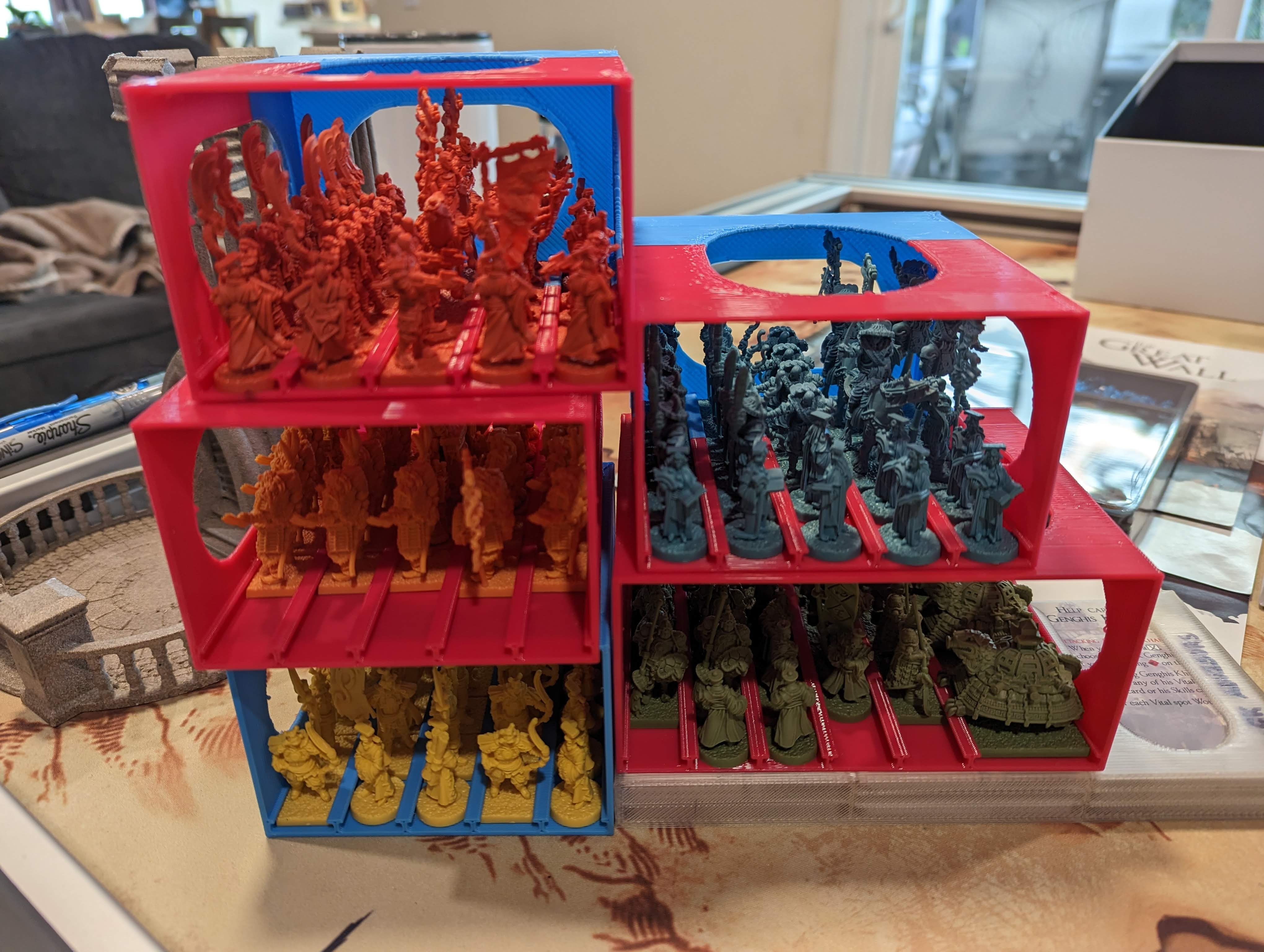 The Great Wall board game insert / organizer with sleeved cards