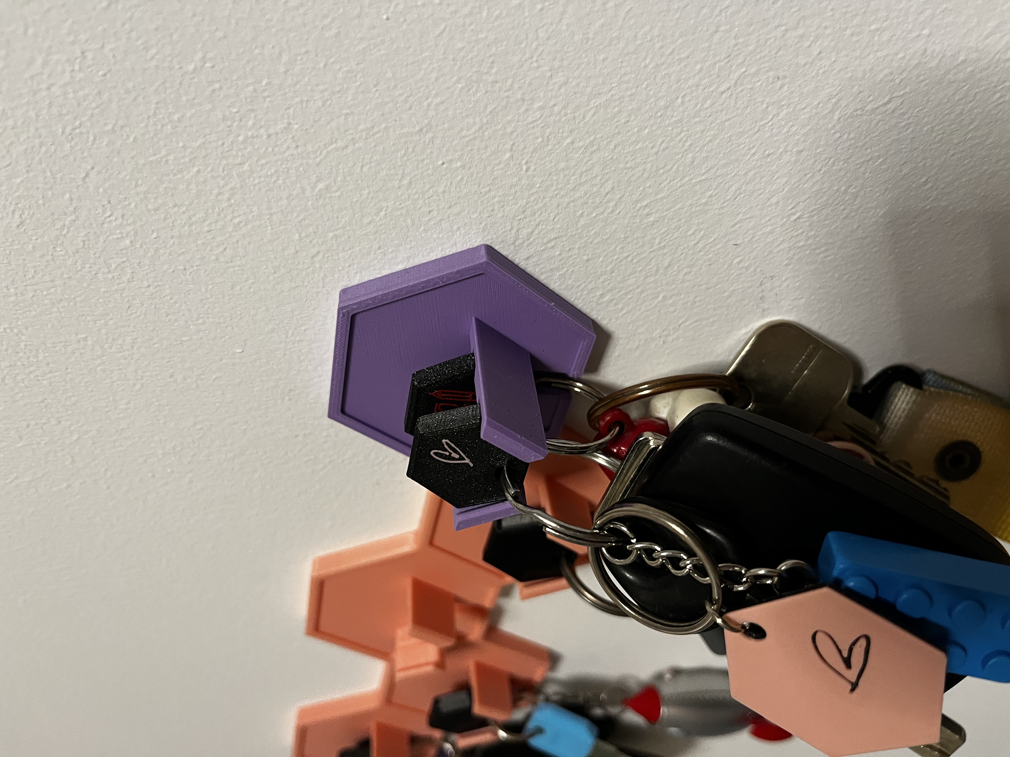 Miniatura 2 do modelo 3D Modern key Hanger Double stack holder
