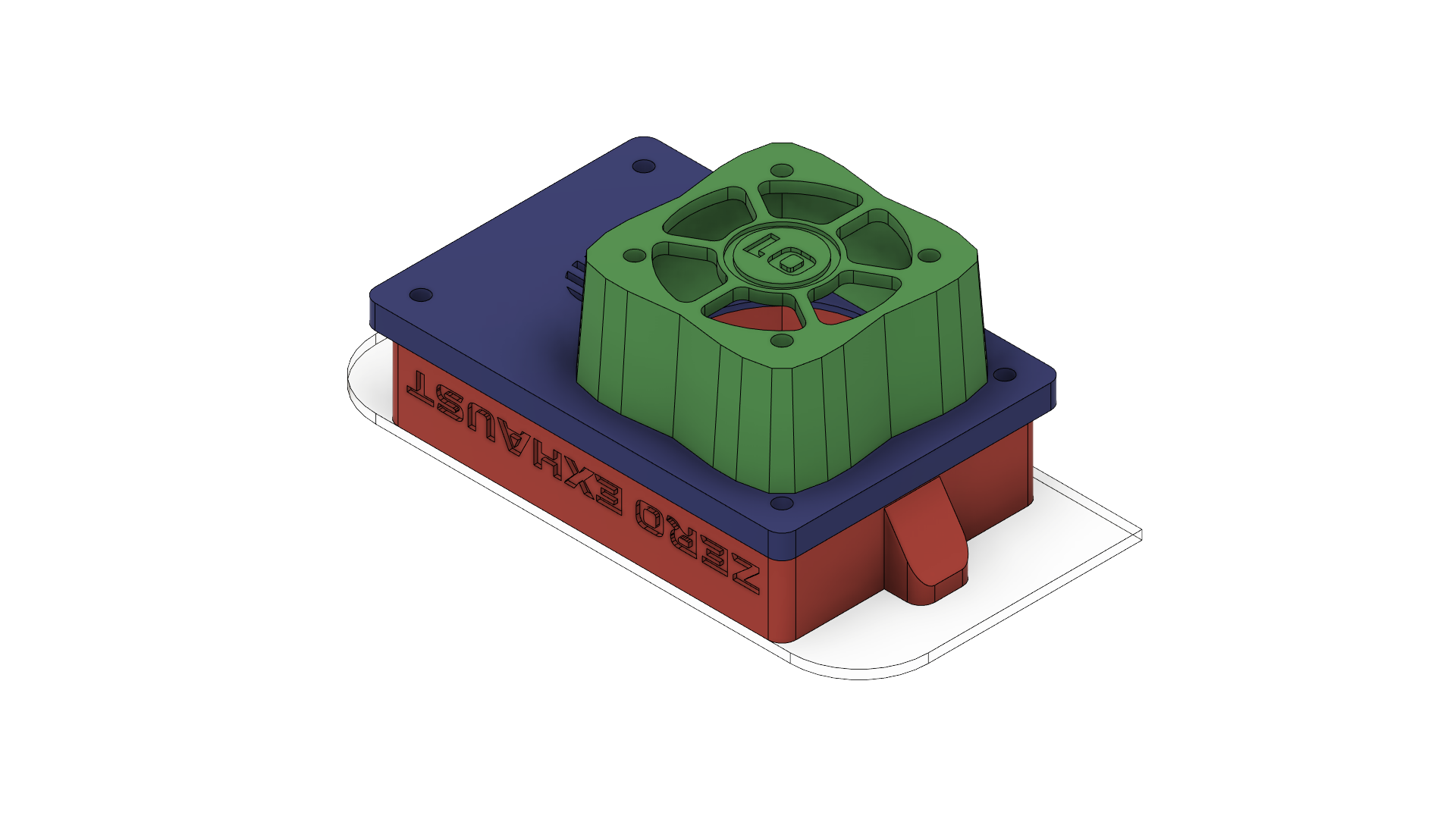 Voron Zero Top Hat Exhaust (Temp Controlled Fan) by Byte Insight