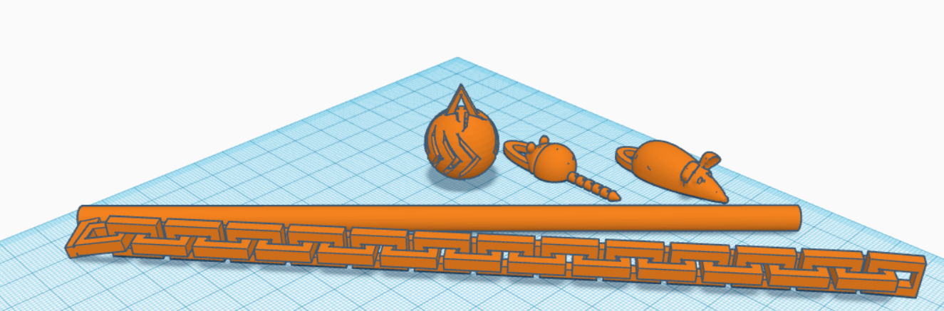 Cat toy with 3 diffrent rattles