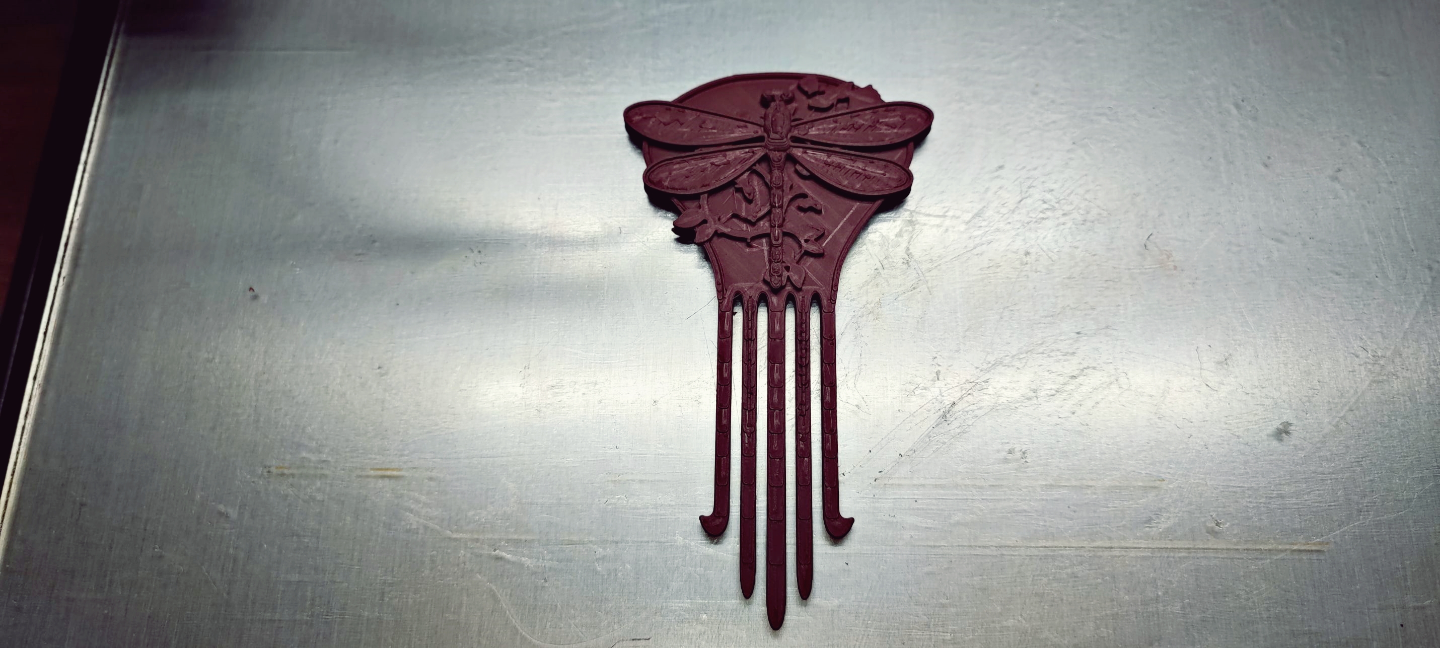 Hair (pin) Ornament dragonfly by iapetusQB Download free STL model