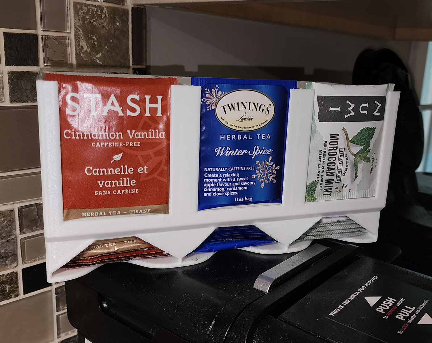 Triple Tea Bag Dispenser - No Supports