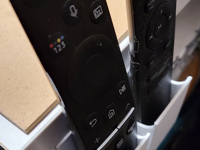 Table side remote holder (for Samsung TV remote)