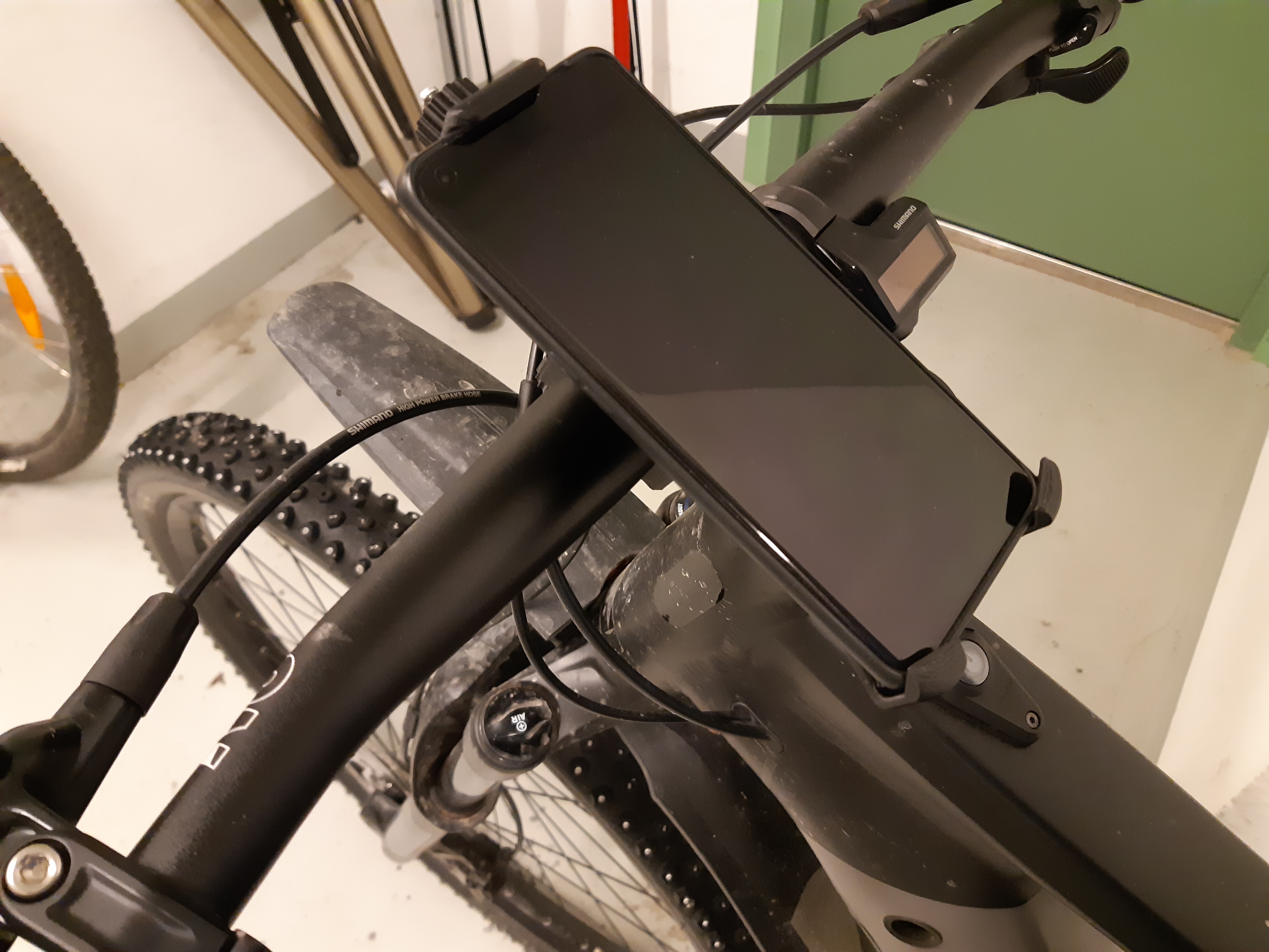 Phone holder for bicycle