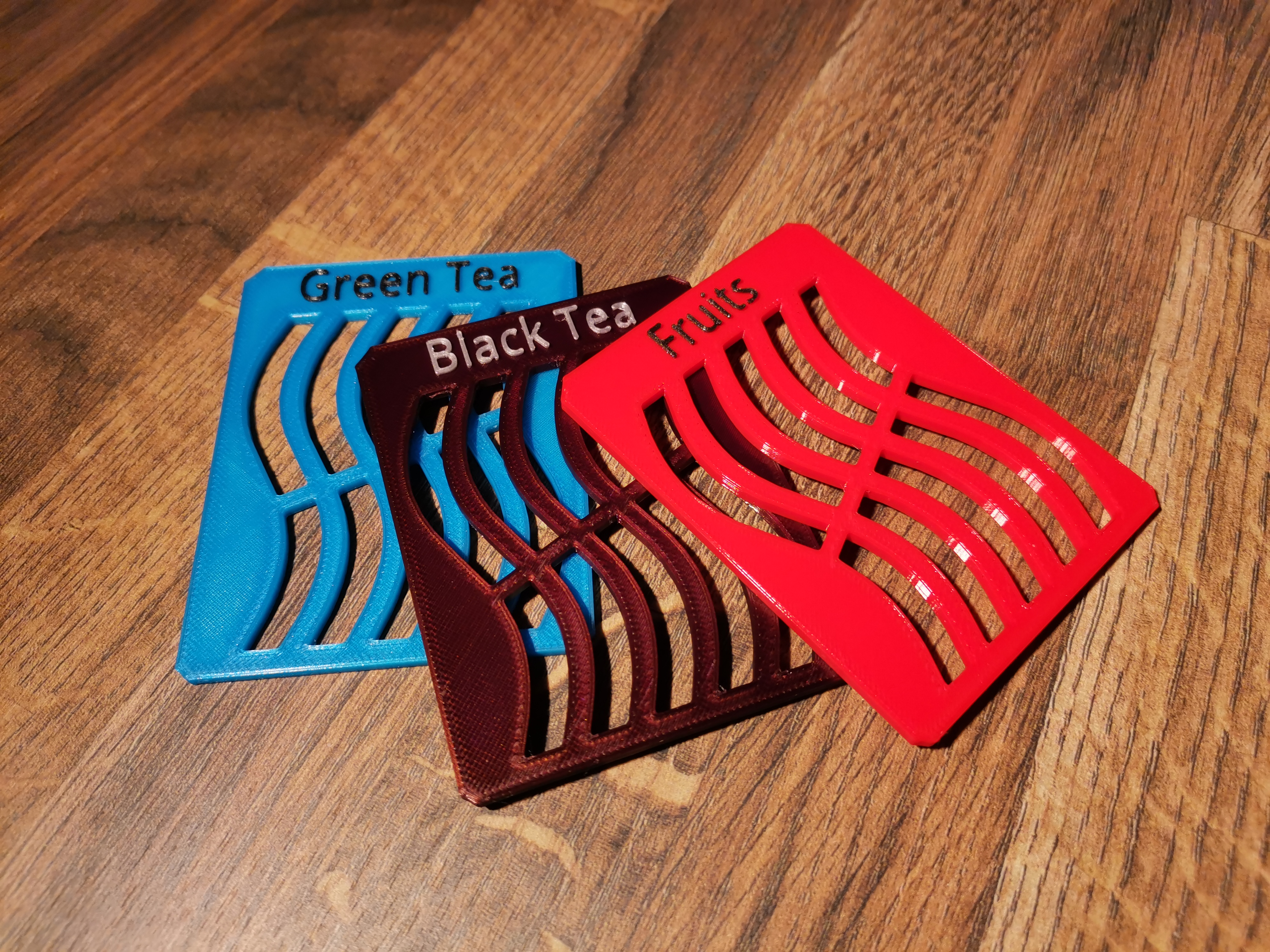 Miniatura 5 do modelo 3D Modular Tea Box with Labeled Separators (Stackable)