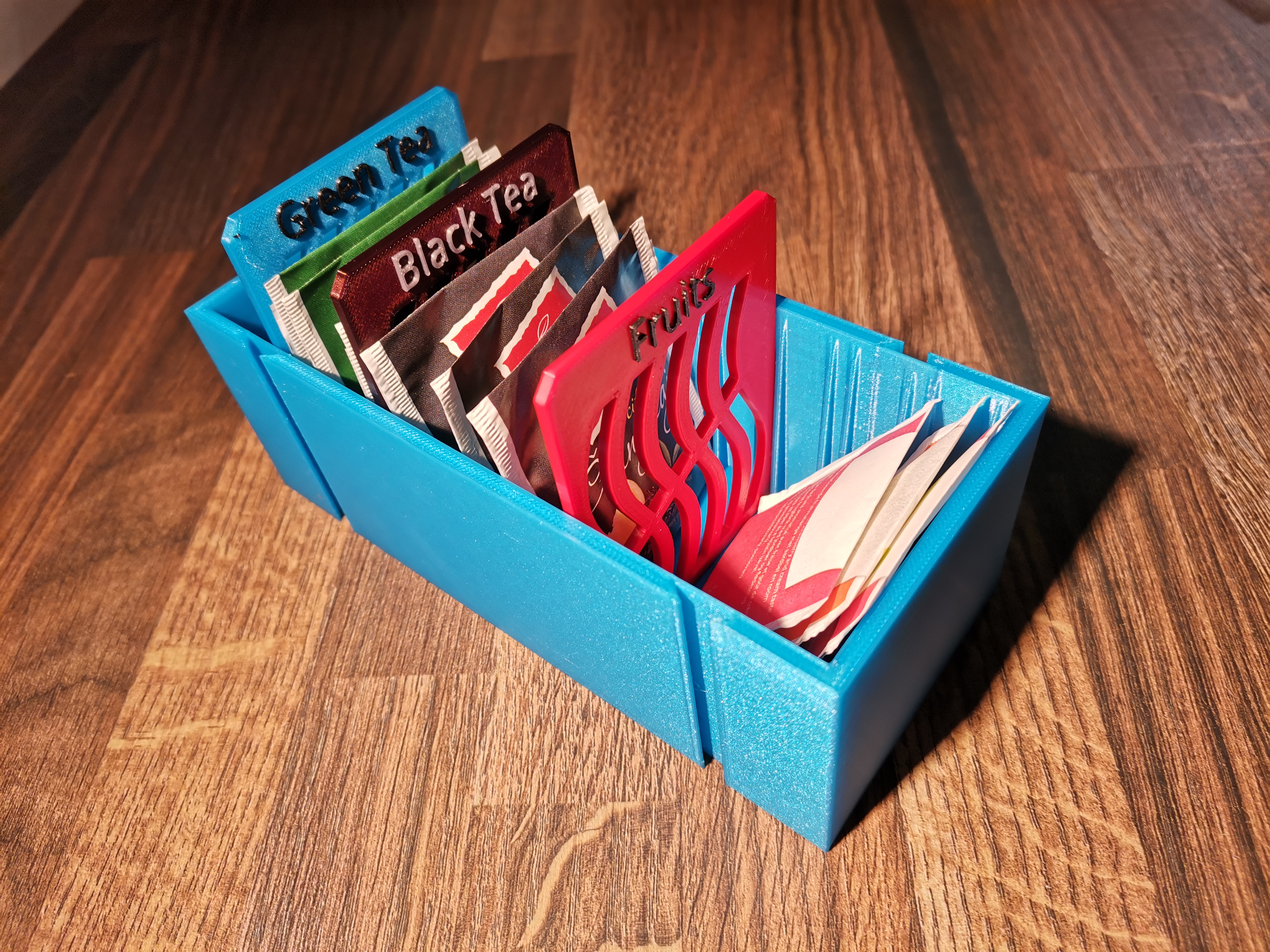 Miniatura 3 do modelo 3D Modular Tea Box with Labeled Separators (Stackable)