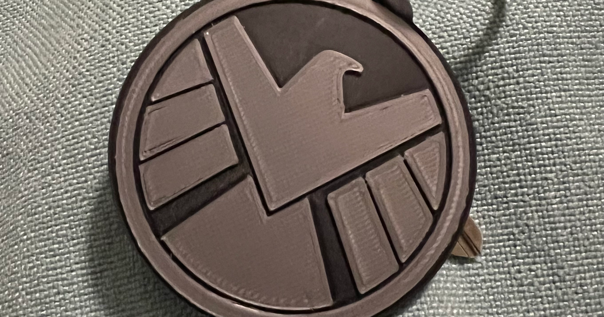 Marvel's SHIELD Logo Keychain by Al Makes Stuff | Download free STL ...