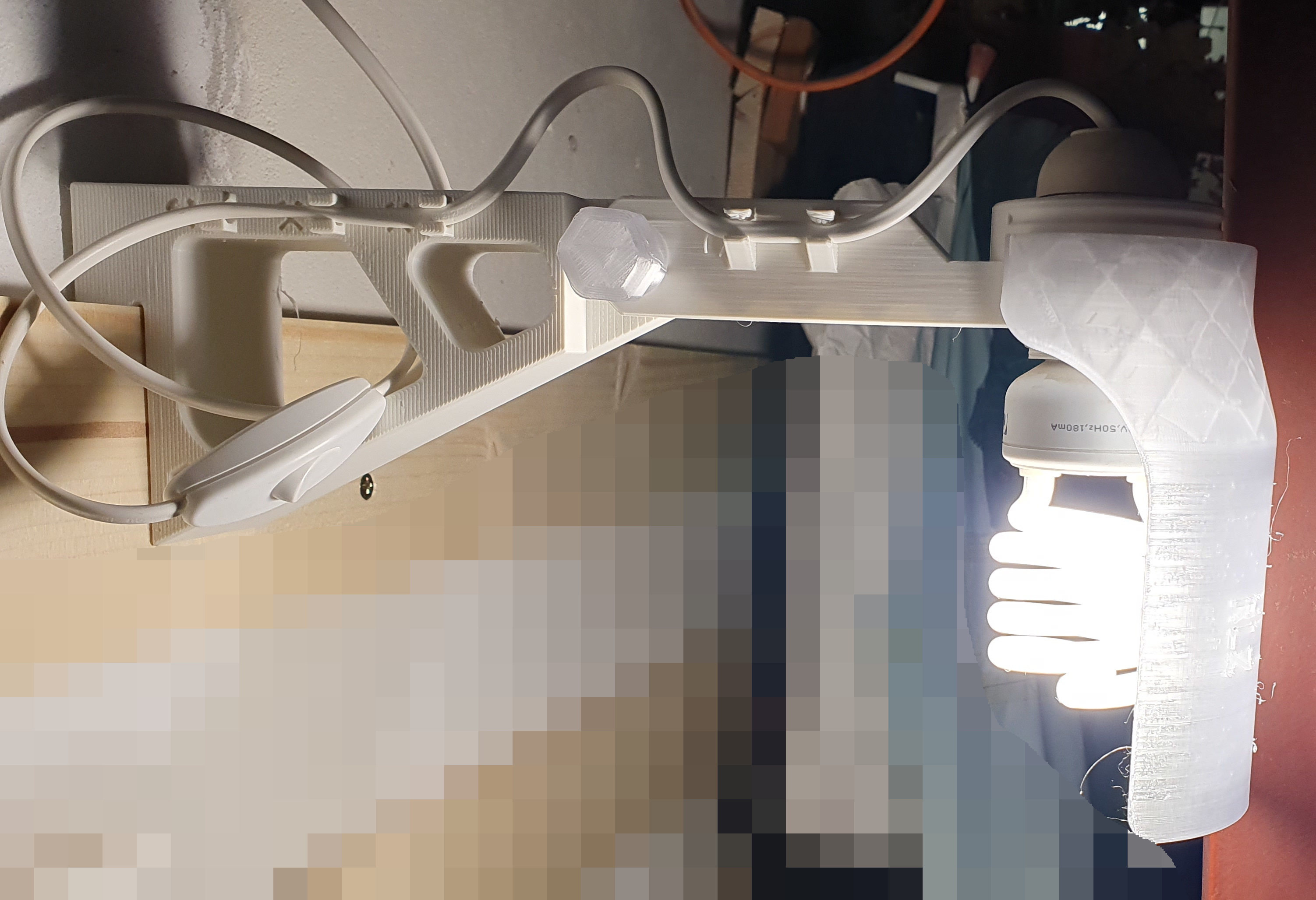 Lamp for french cleat wall with FreeCAD file