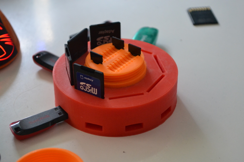 Micro SD Card + SD Card + USB flash drive organizer