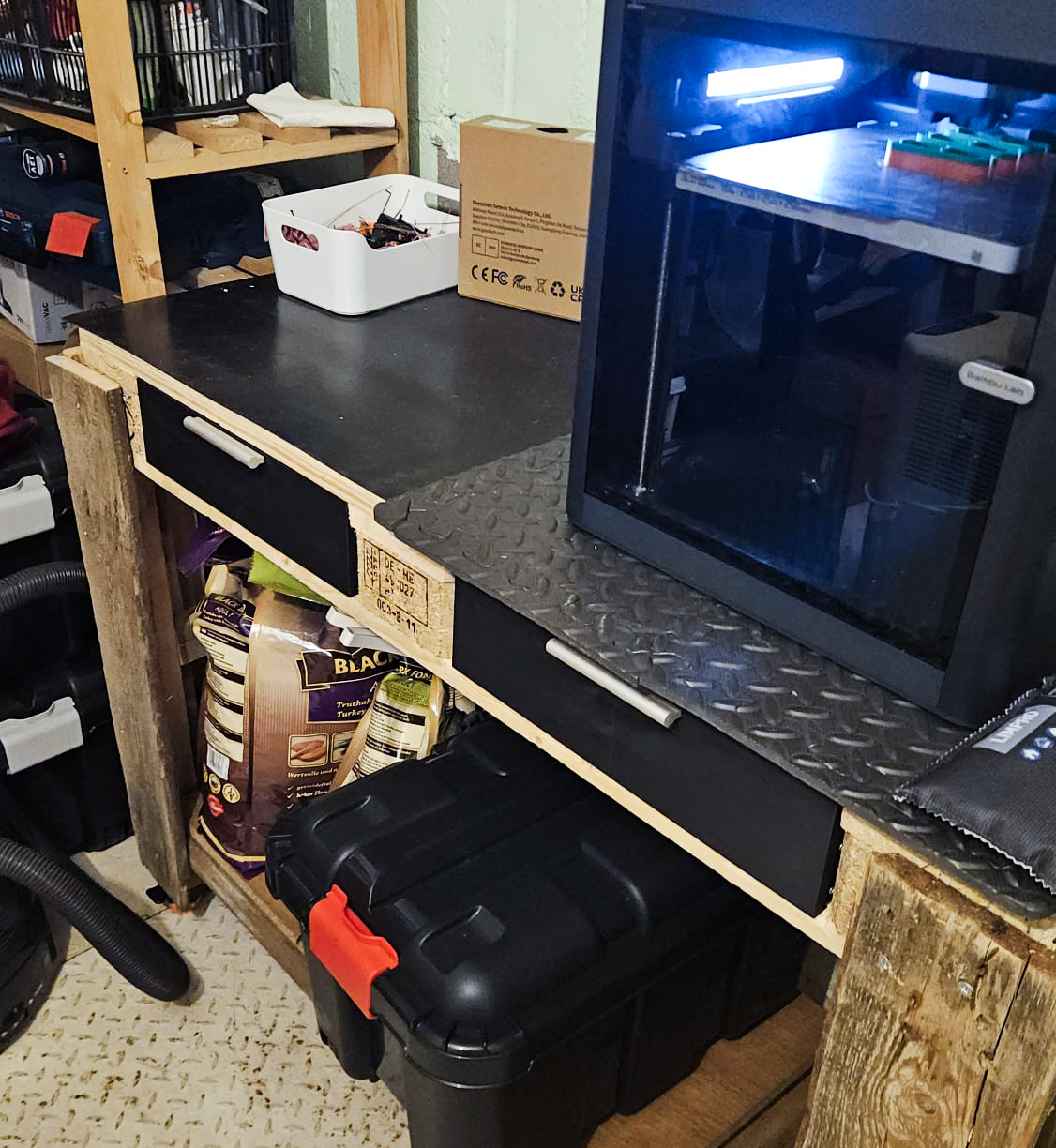 Drawer for euro pallet workbench (no deco)