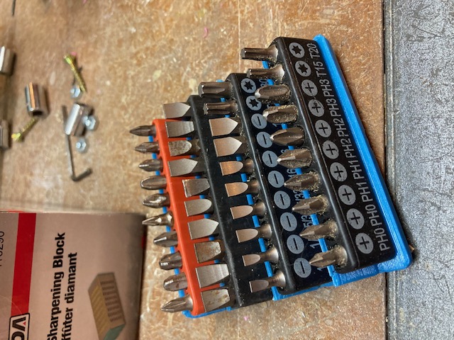 Gridfinity Drill bit holder rack