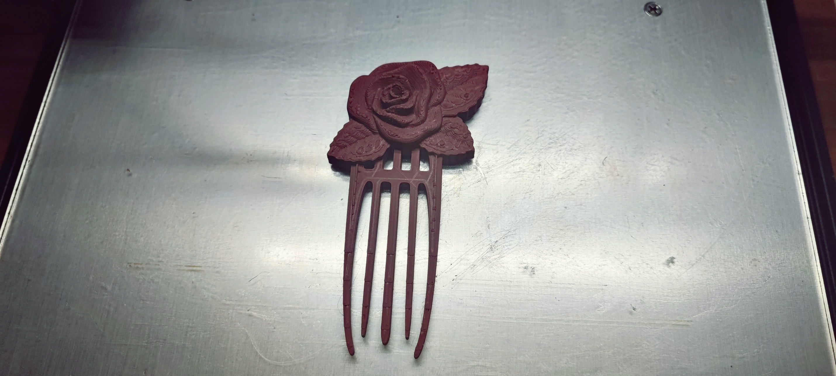 Hair (pin) Ornament rose by iapetusQB Download free STL model