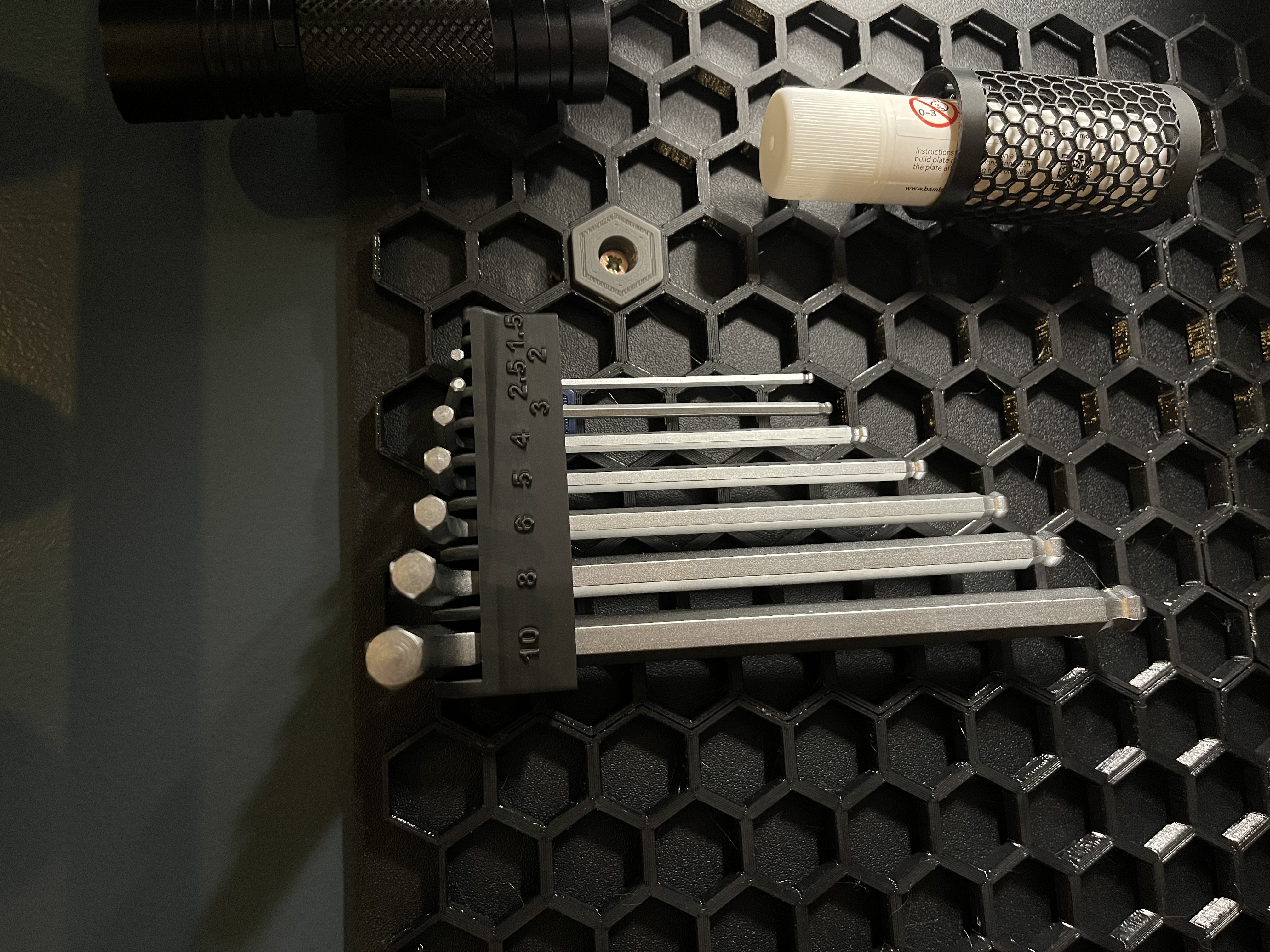 Hex Allen key holder for Honeycomb storage