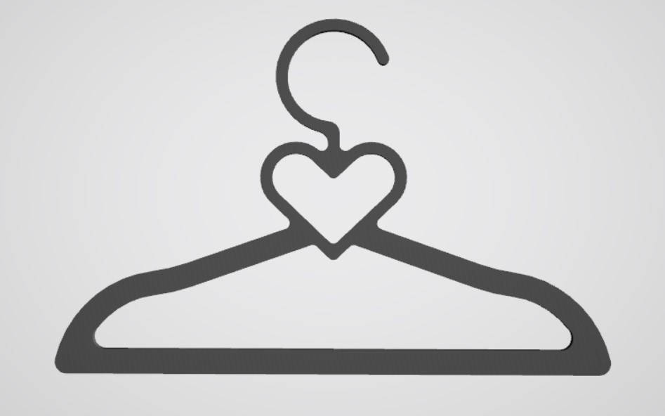Heart clothes hanger by Marco Piazzo Download free STL model