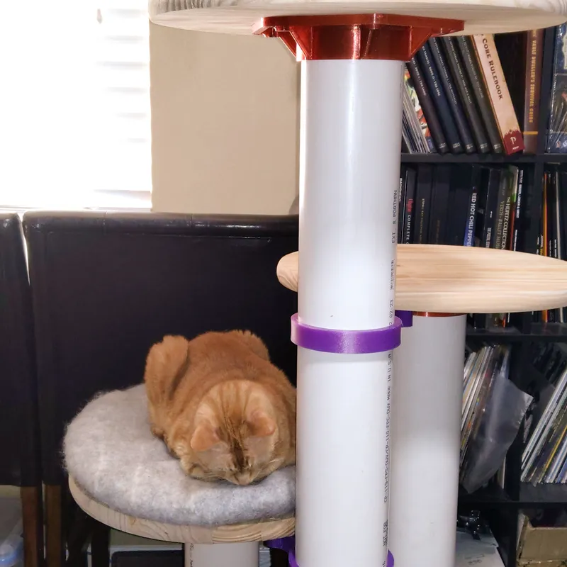 PVC Cat Tree Flanges and Brackets by Fanatical Detail Maniac
