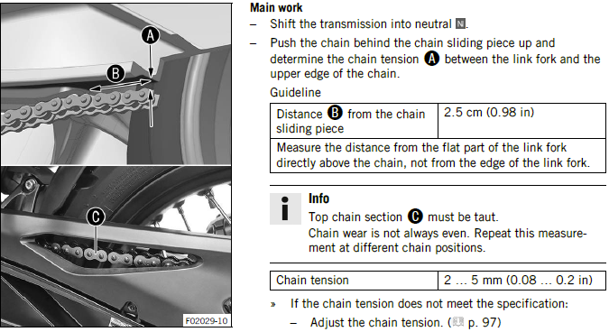 KTM 790/890 Adventure Chain Gauge Tool