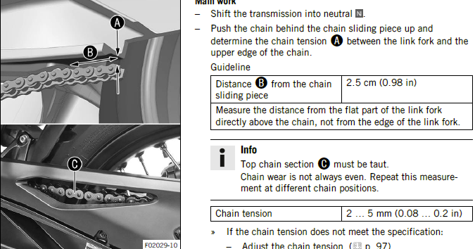 Ktm chain sale gauge tool