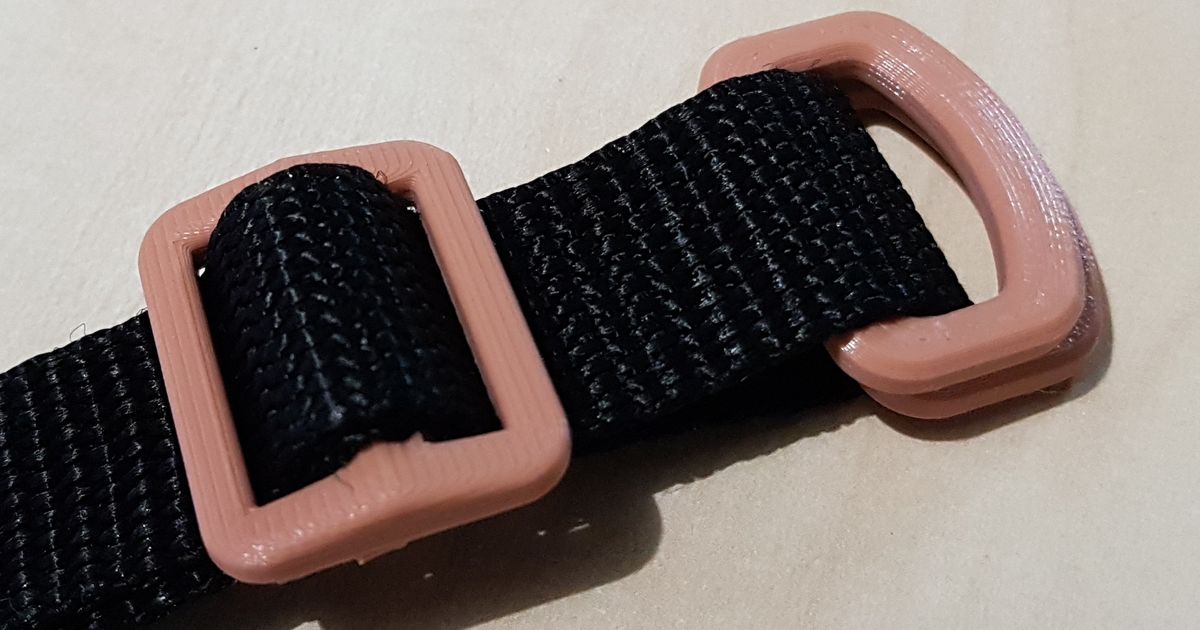 Double Dring buckle for 20mm strap webbing by HD_Creator Download