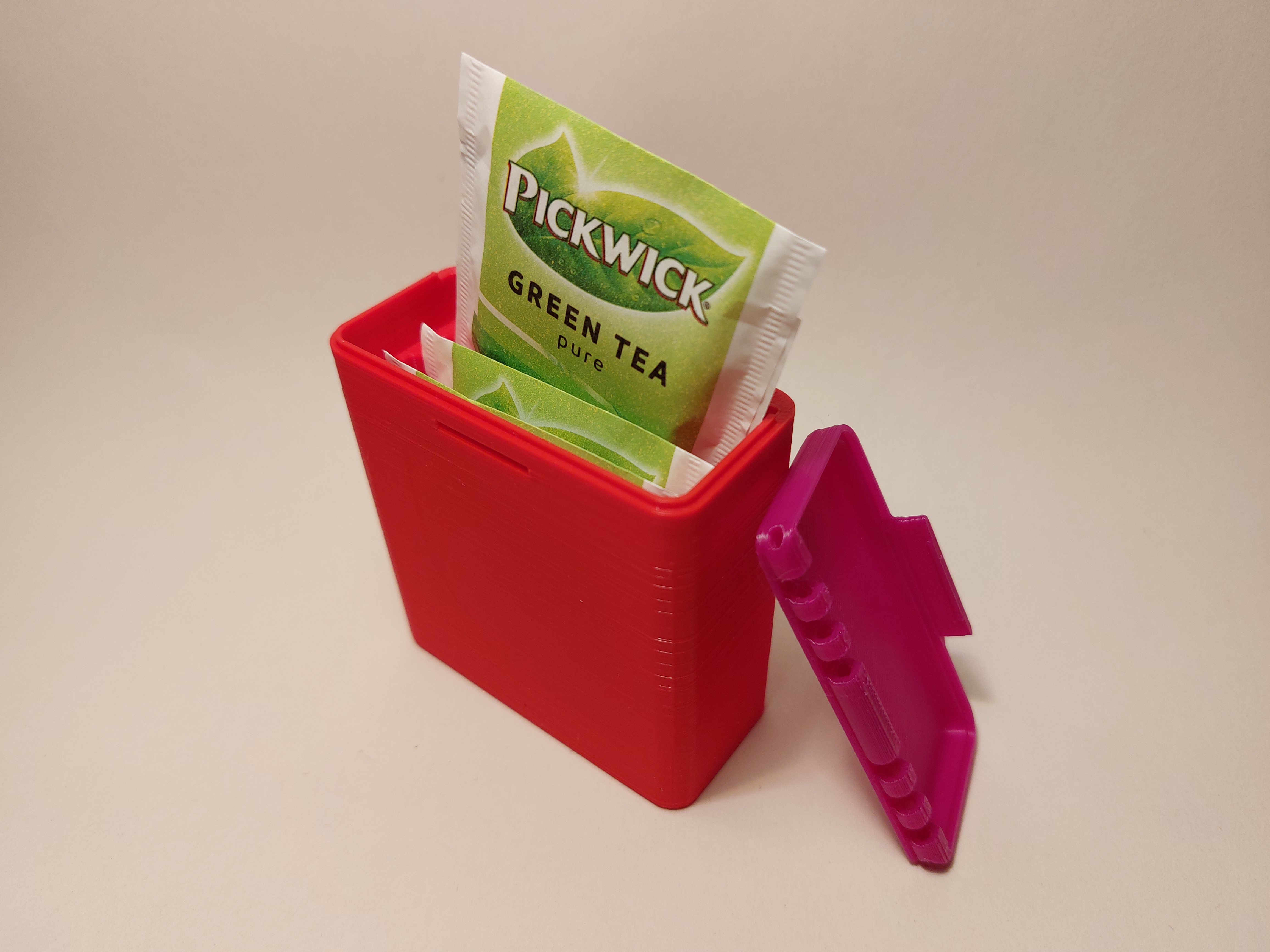 Tea bags travel box 3D model thumbnail