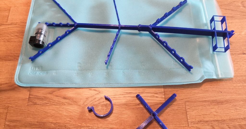 DIY drying rack for water bladders - simple and free! 