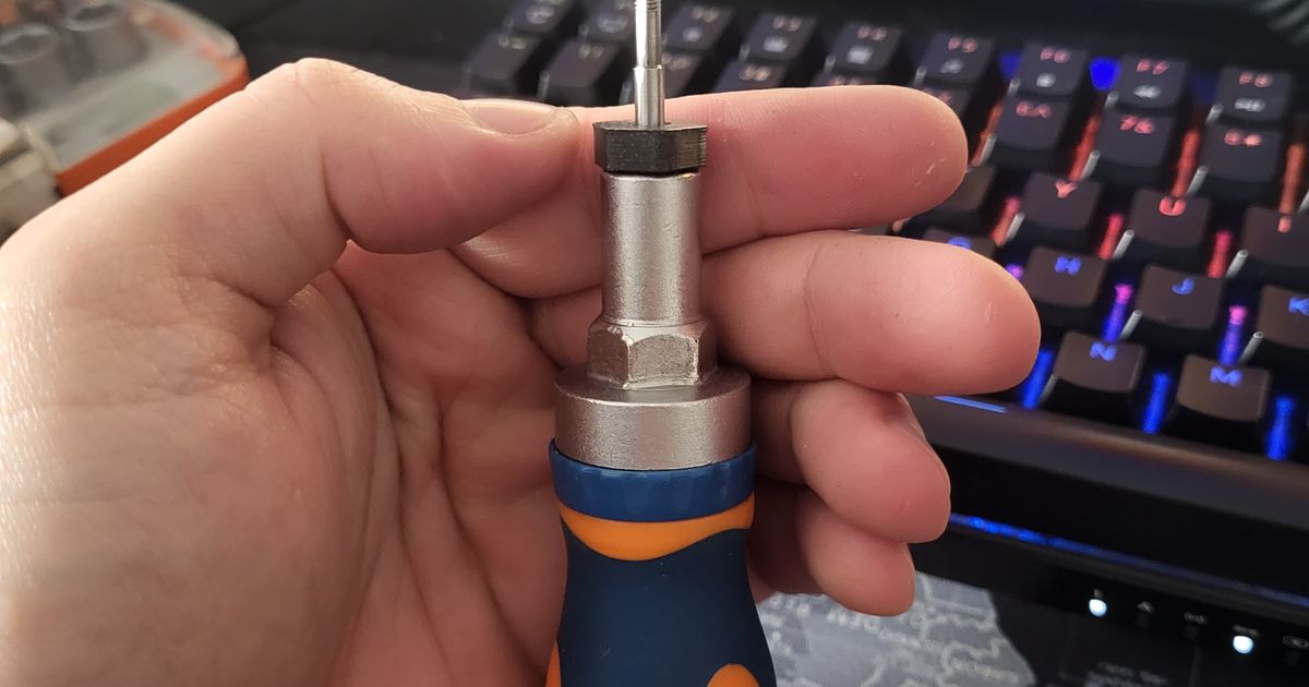 Tap Handle adapter to screwdriver M3 M4 by Cosmin Download free STL model