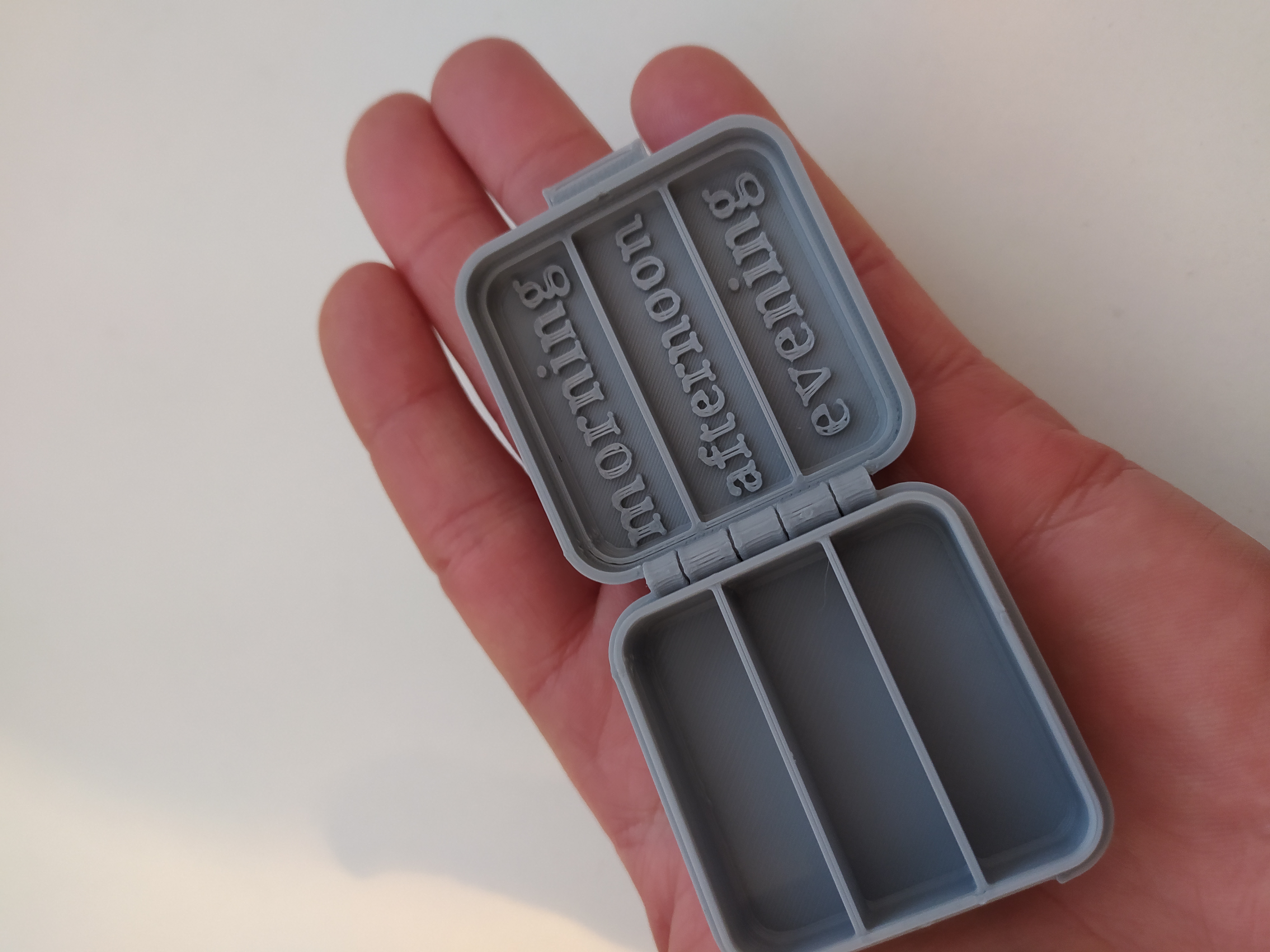 Day Pill Box 3 Sections