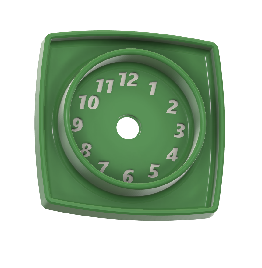 MidCentury Modern Desk Clock Scaled to 56 + numbers by Demon777