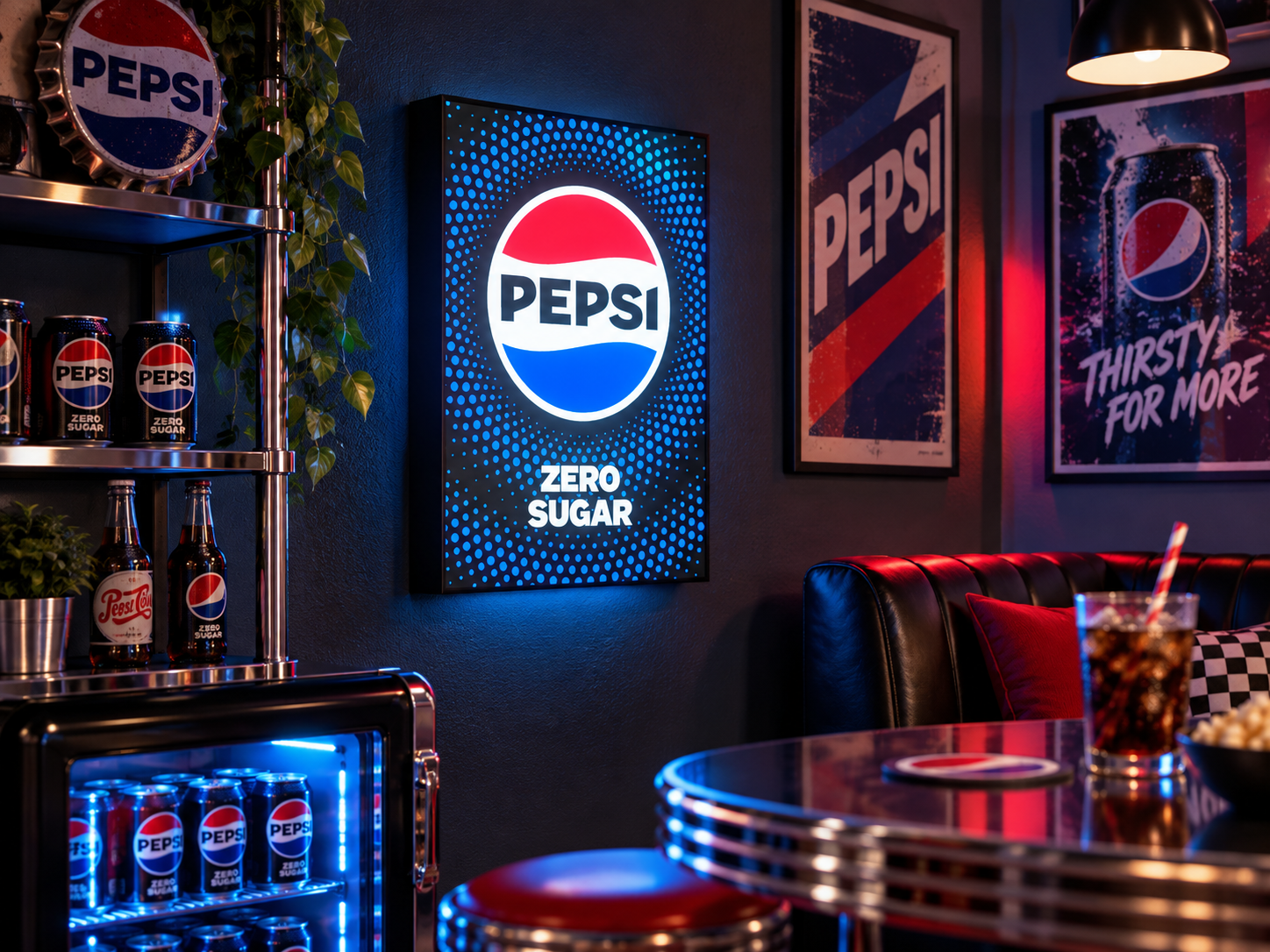 Pepsi Zero Sugar Halftone Lightbox