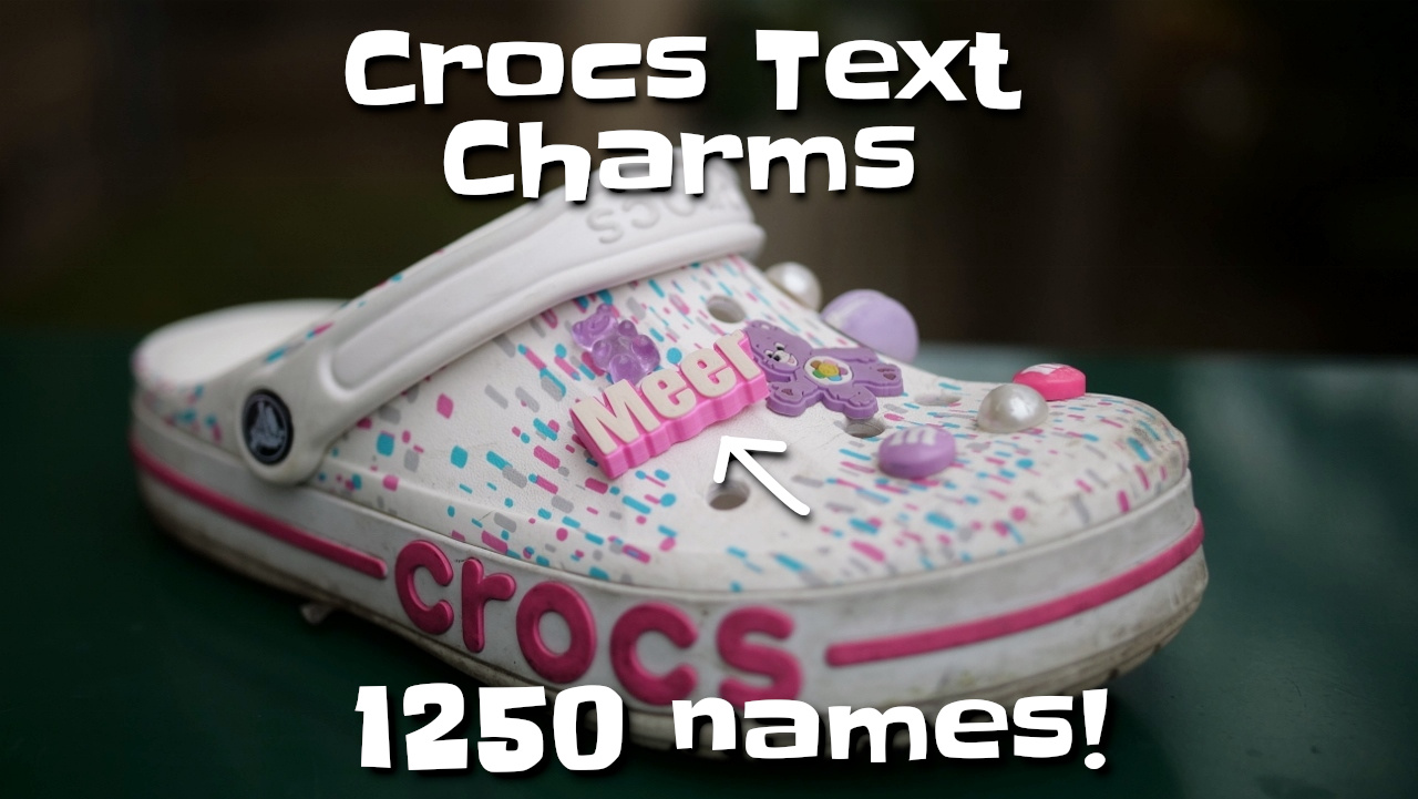 Crocs name charms by Makkuro, Download free STL model